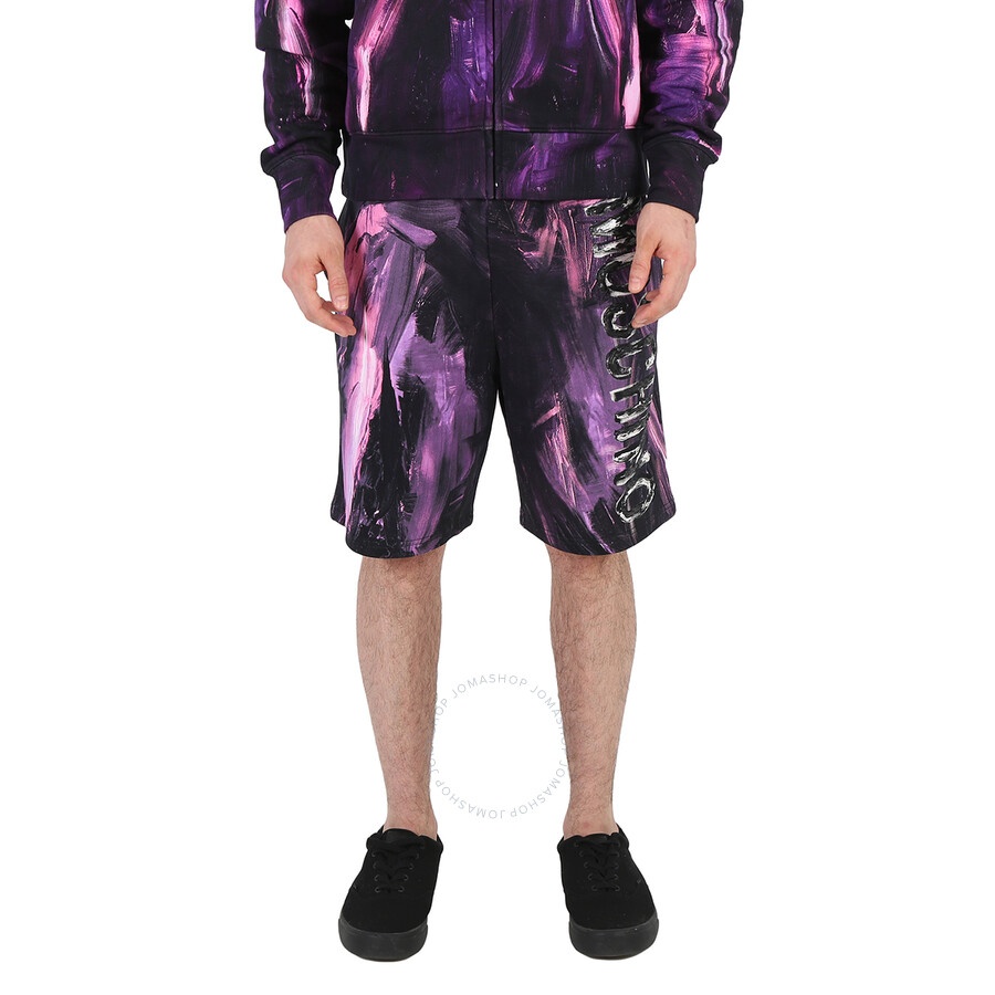 Moschino Men's Painted Effect Print Fleece Shorts - 3