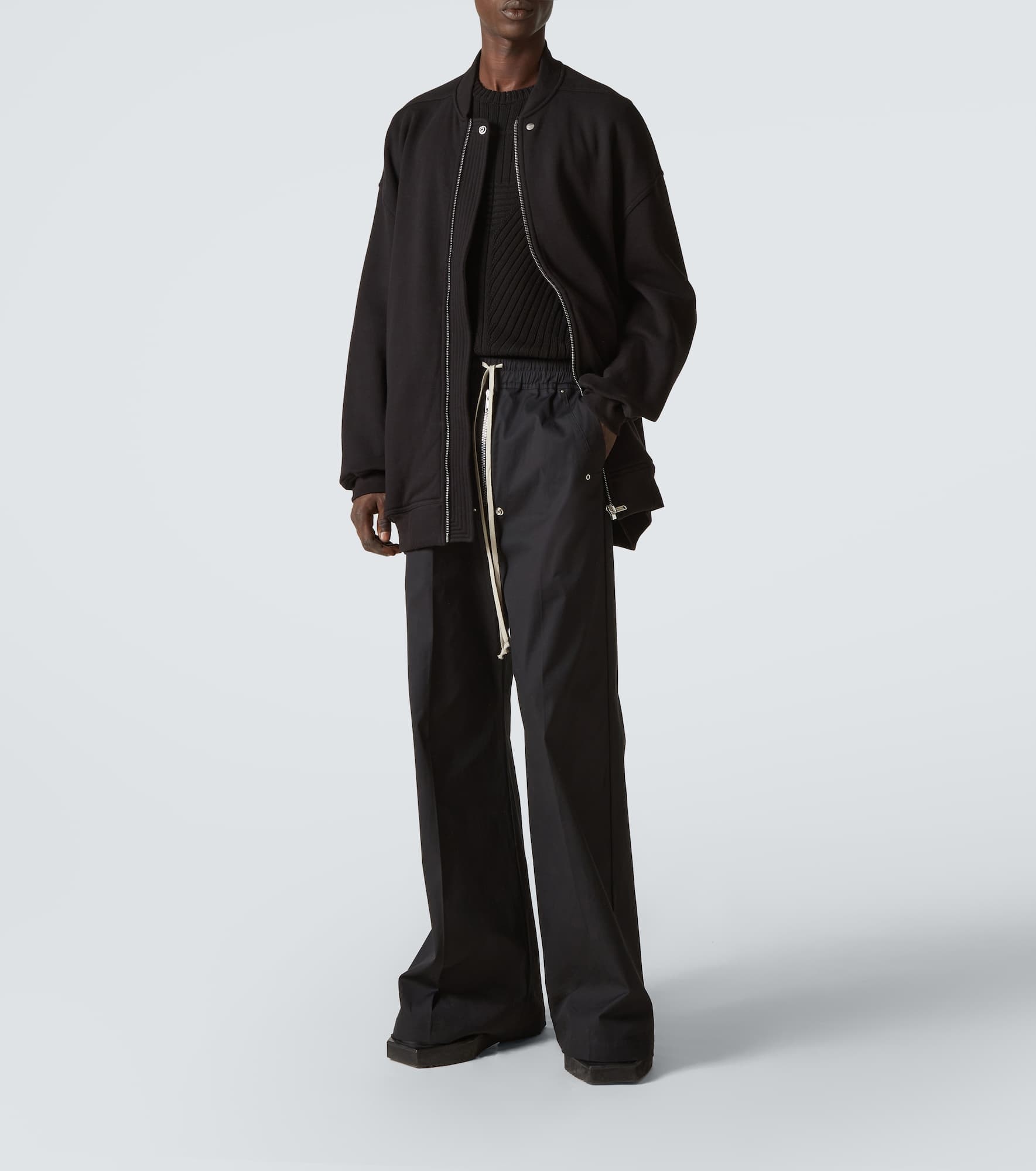 スウェット・トレーナー RICK OWENS JUMBO FLIGHT SWEATSHIRT Rick Owens Jumbo Flight Sweatshirt | Black | FARFETCH JO