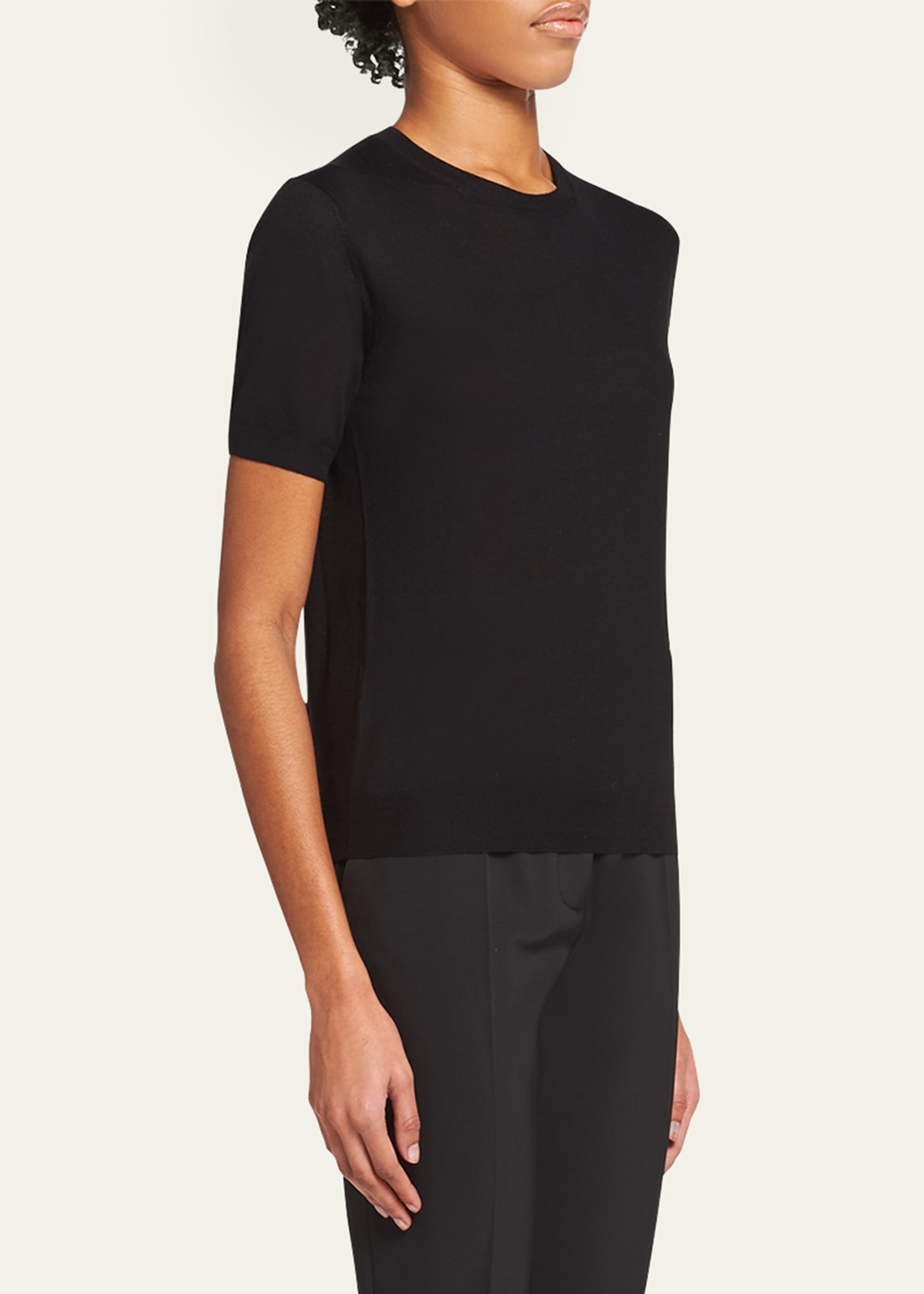 Wool Short-Sleeve Sweater - 4