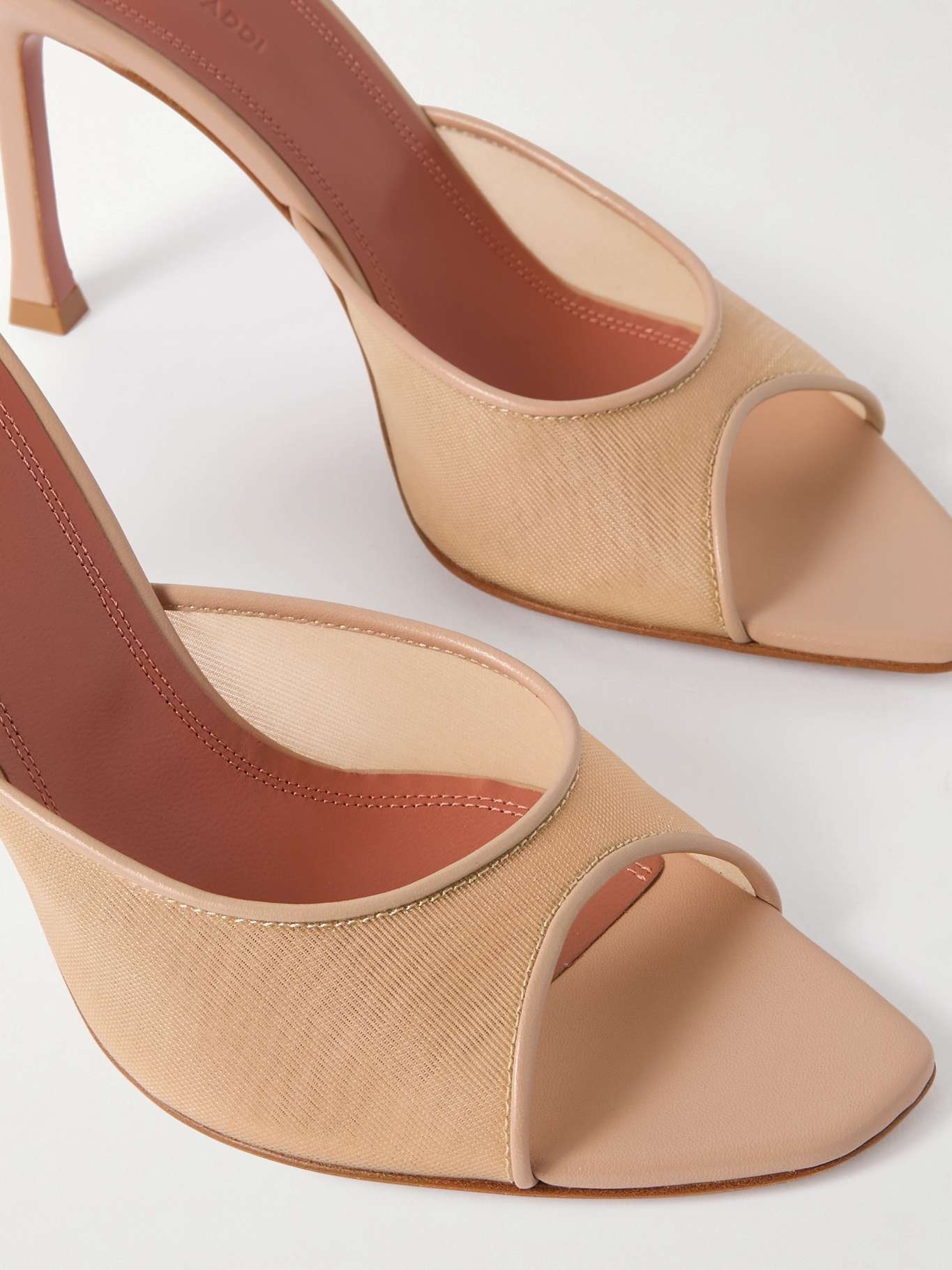 Alexa mesh and leather mules - 4