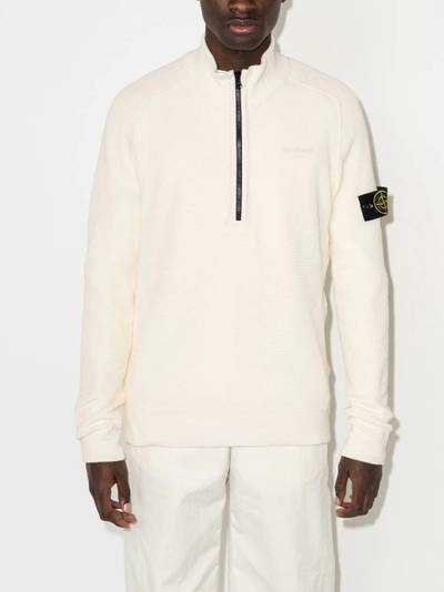 Stone Island Compass badge half-zip sweatshirt outlook