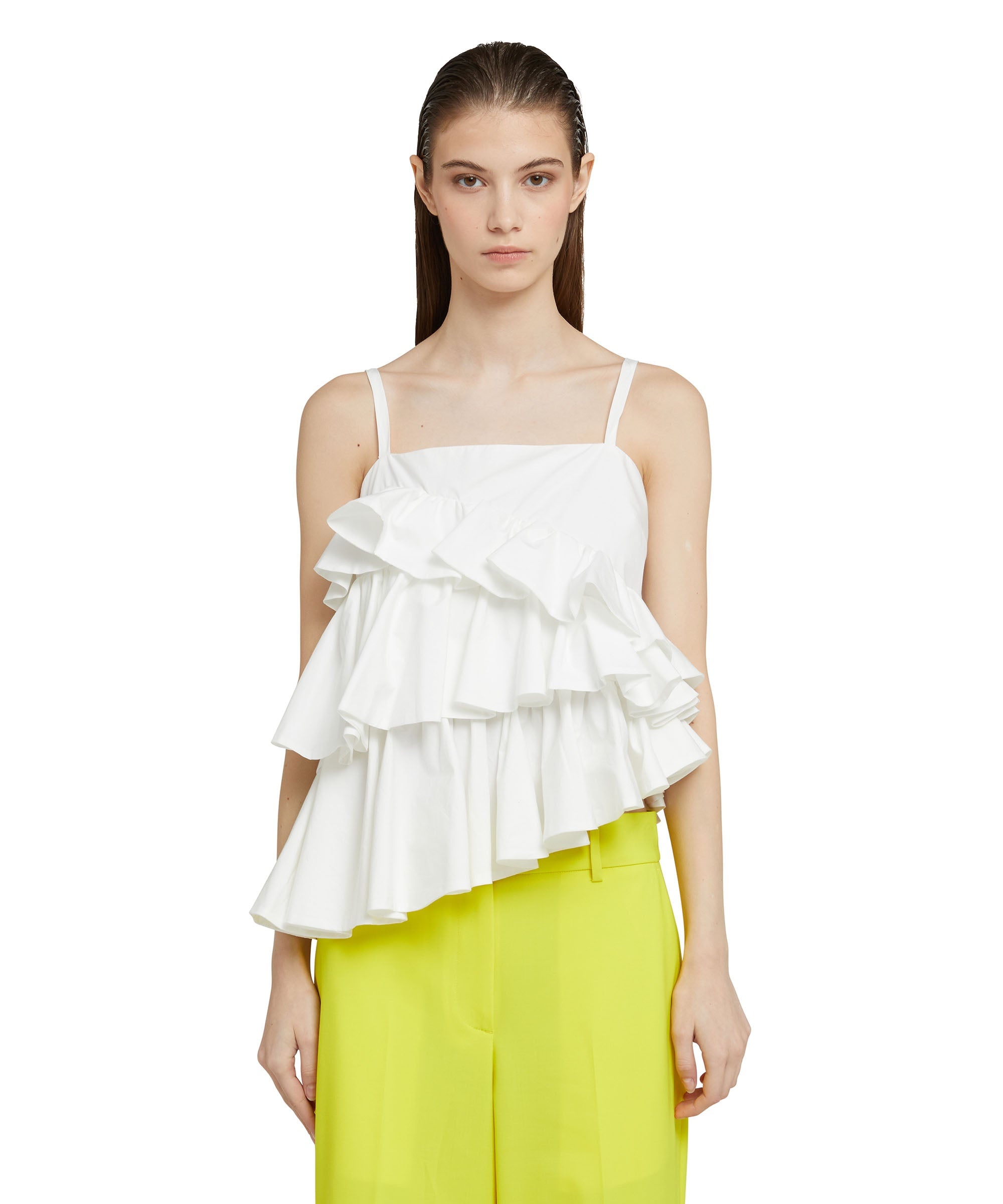 Poplin top with suspenders and bow - 2