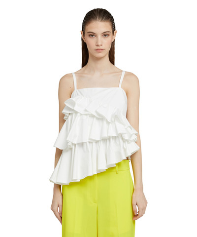 MSGM Poplin top with suspenders and bow outlook