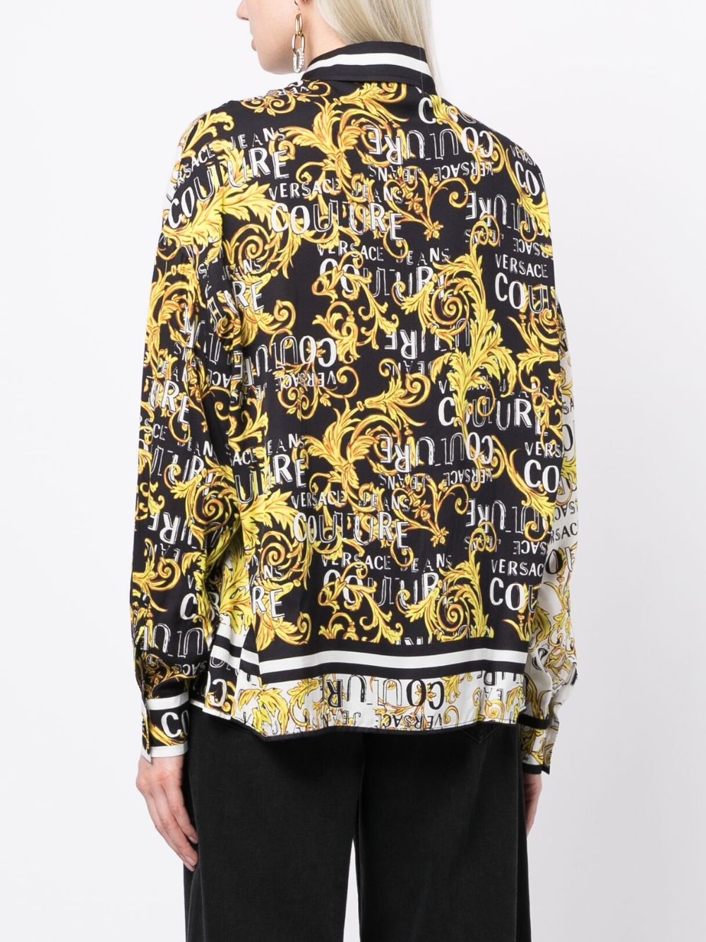 Barocco-print long-sleeve shirt - 4