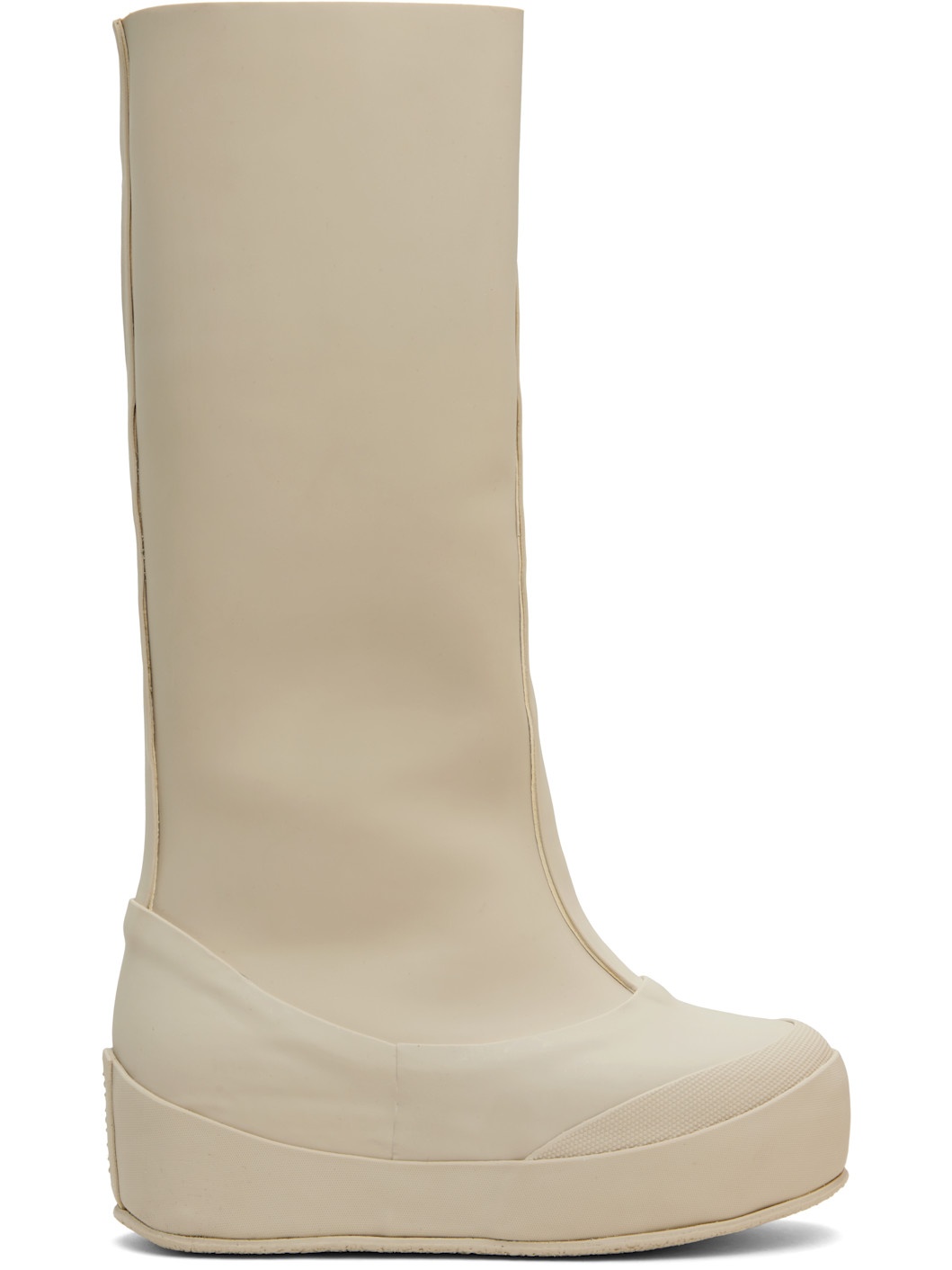 Off-White Rubber Tall Boots - 1