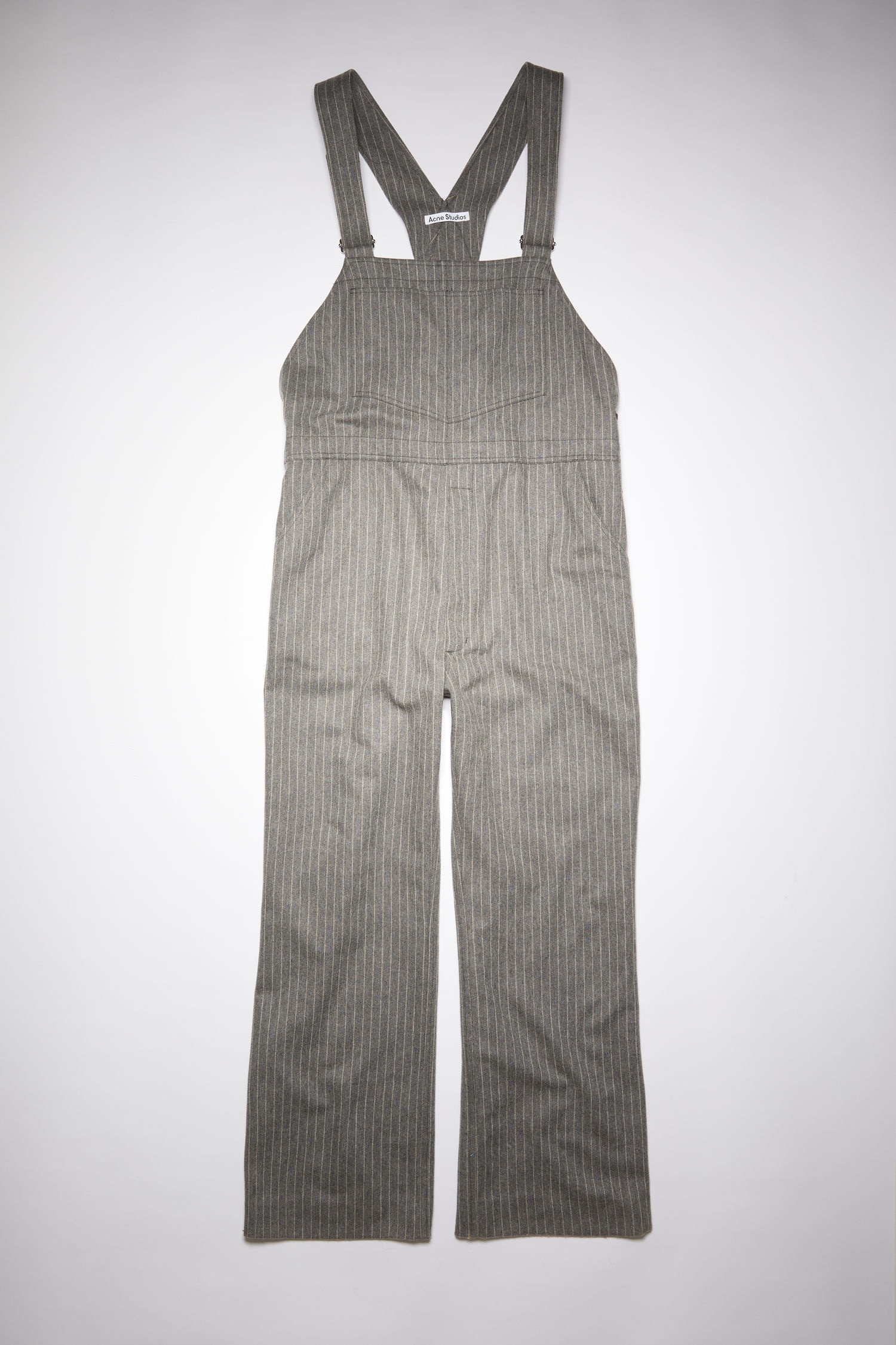 Acne Studios Striped overalls - Grey/beige | REVERSIBLE