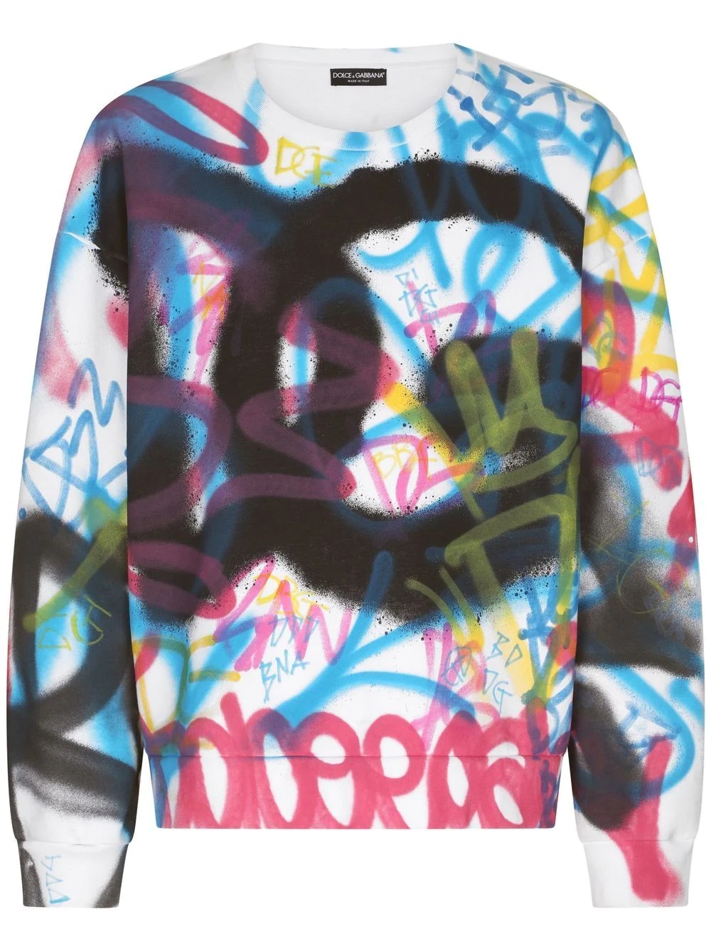 graffiti-print cotton sweatshirt - 1