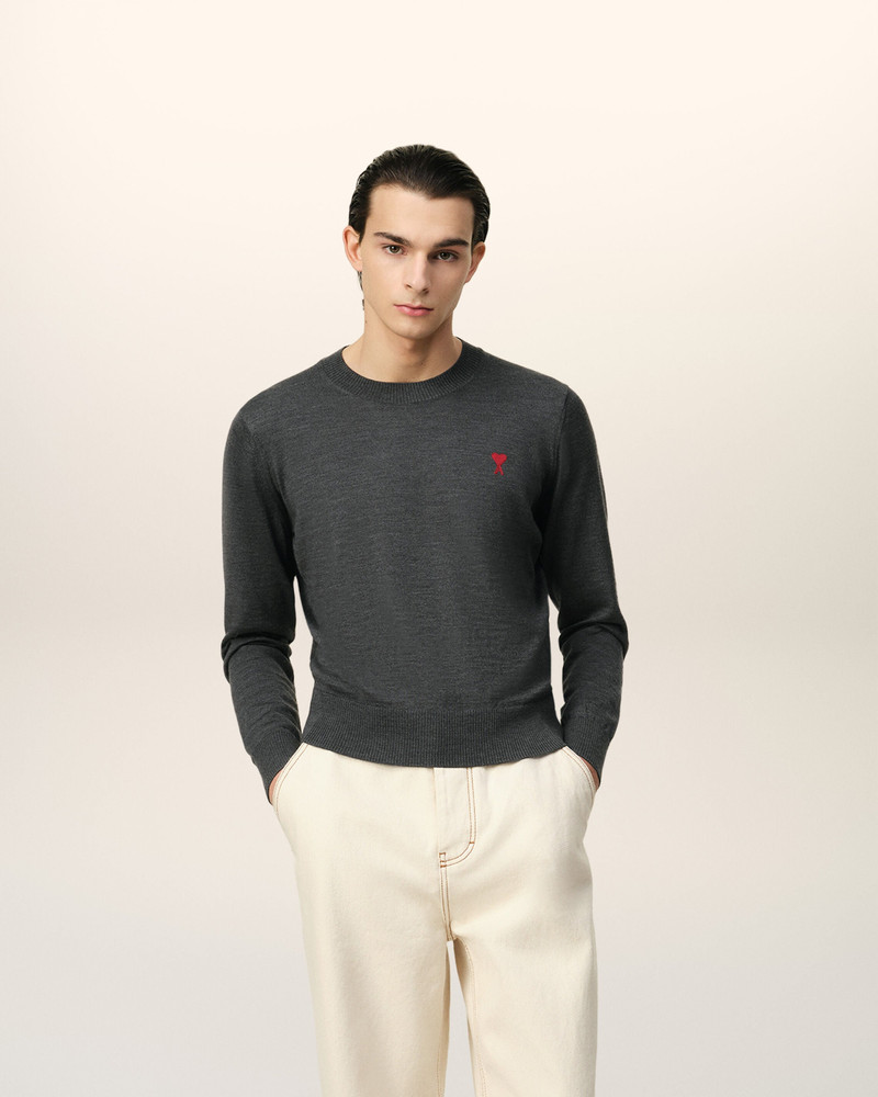 AMI Paris RED AMI DE COEUR CREW NECK SWEATER outlook