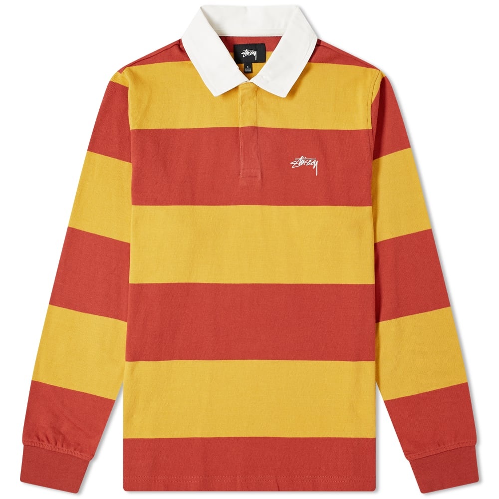 Stussy Long Sleeve Classic Stripe Rugby Shirt - 1