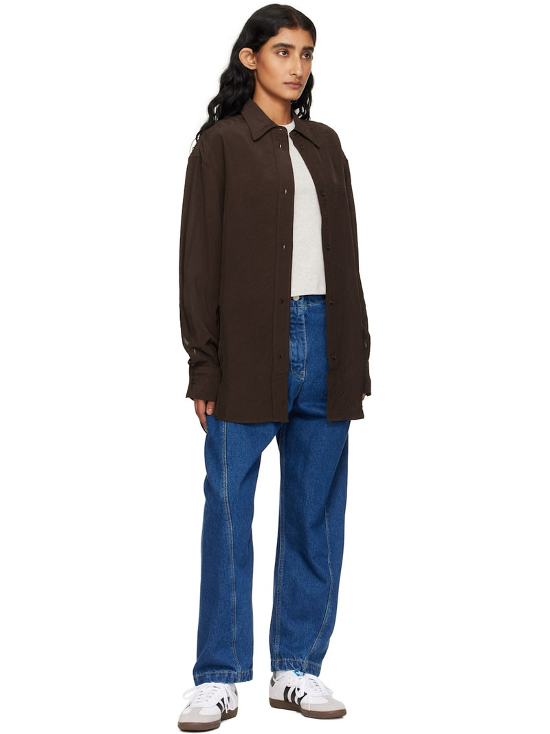 Studio Nicholson Brown Rouen Shirt outlook