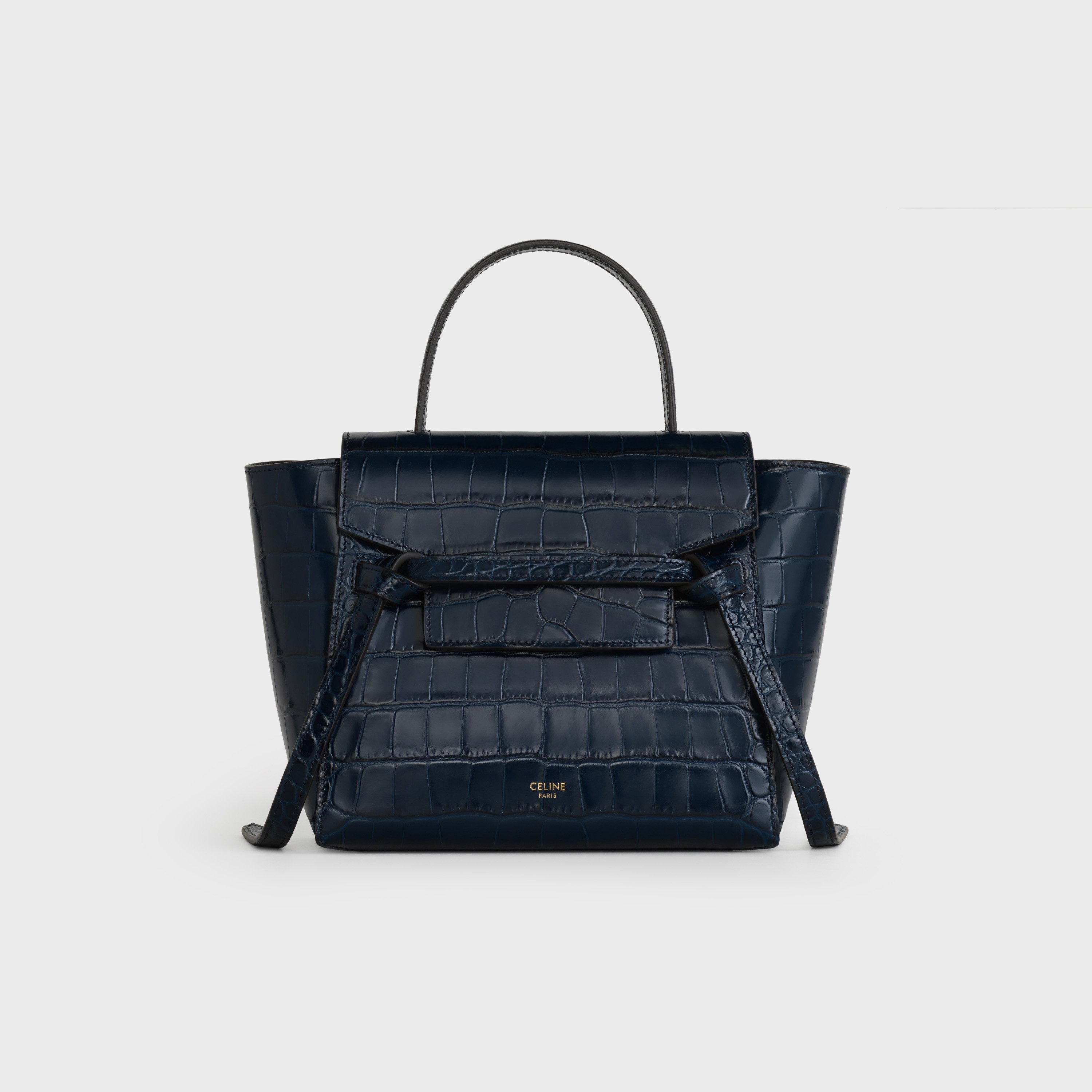 Nano Belt bag in Crocodile Embossed Calfskin - 1