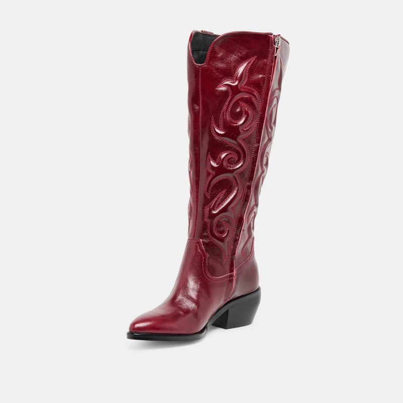 MIRLA WIDE CALF BOOTS OXBLOOD LEATHER 4