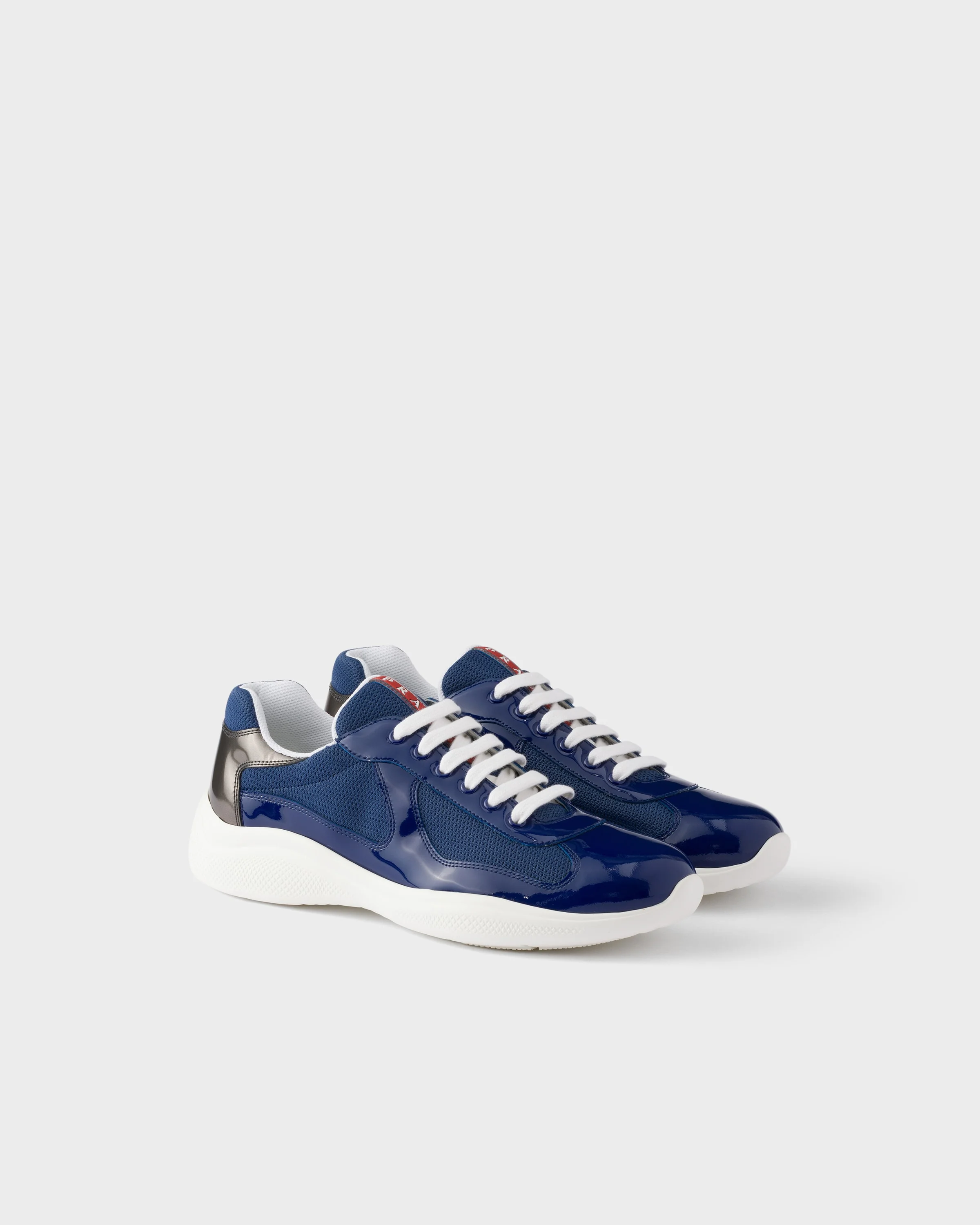 Patent leather and technical fabric Prada America's Cup sneakers - 1
