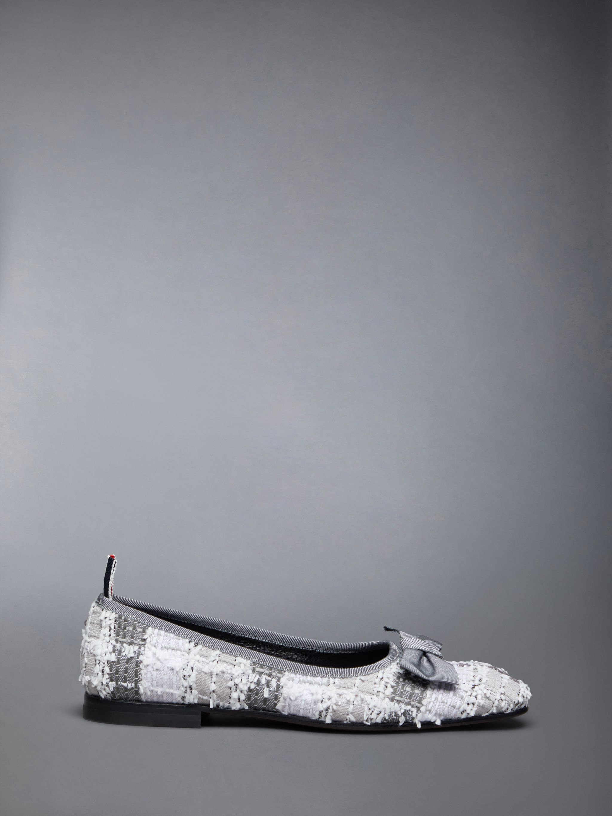 Tartan Tweed Leather Sole Opera Ballerina - 1