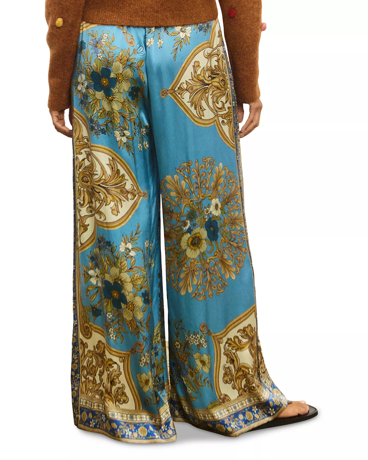 Cassie Silk Brocade Pants - 3