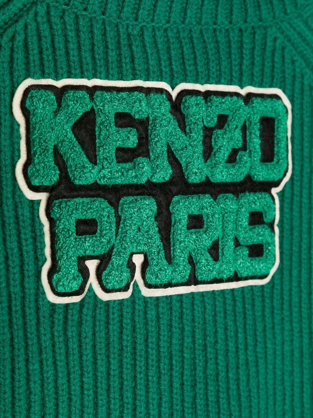 patch-detail knit collar - 3