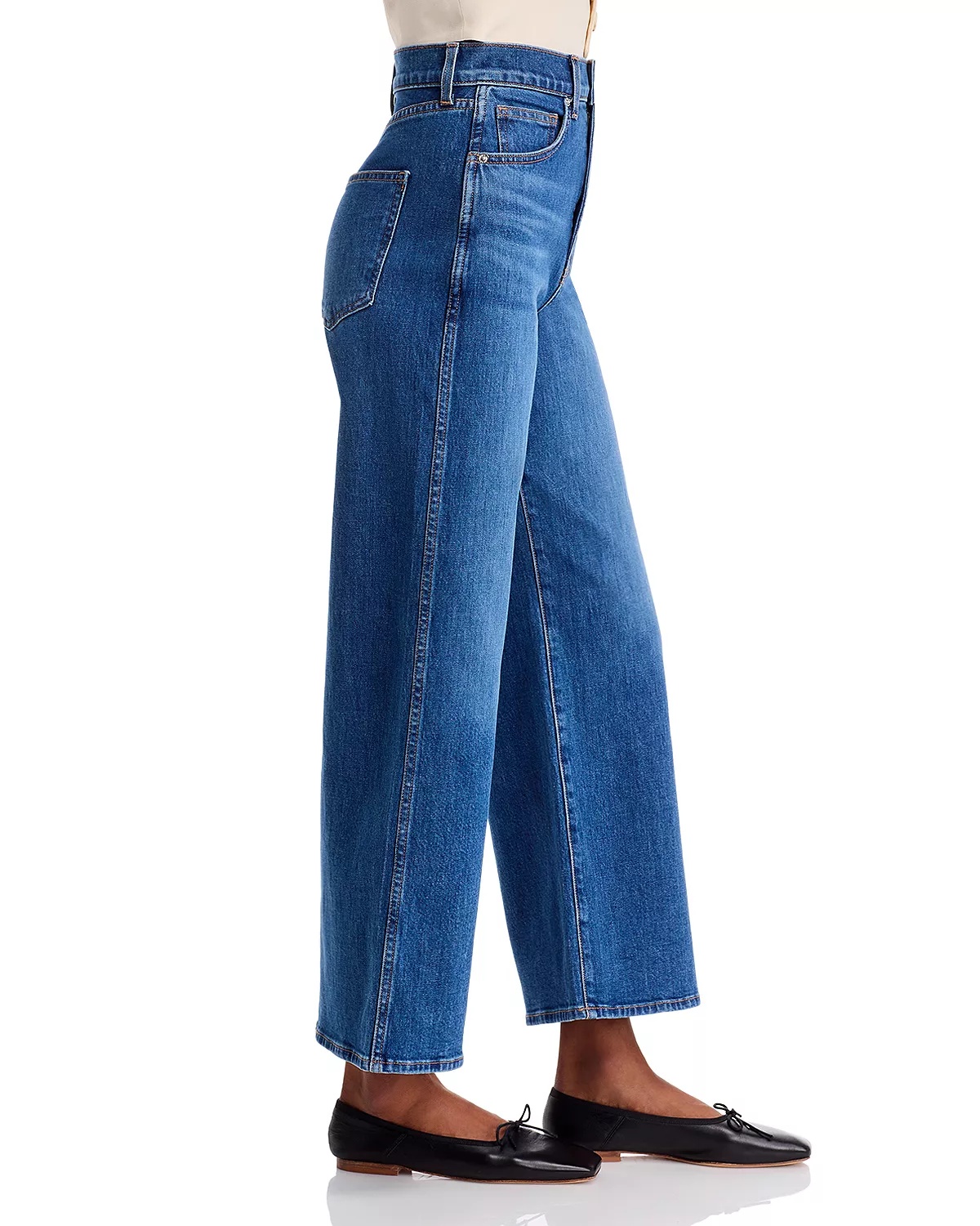 Taylor High Rise Wide Leg Jeans in Serendipity - 4