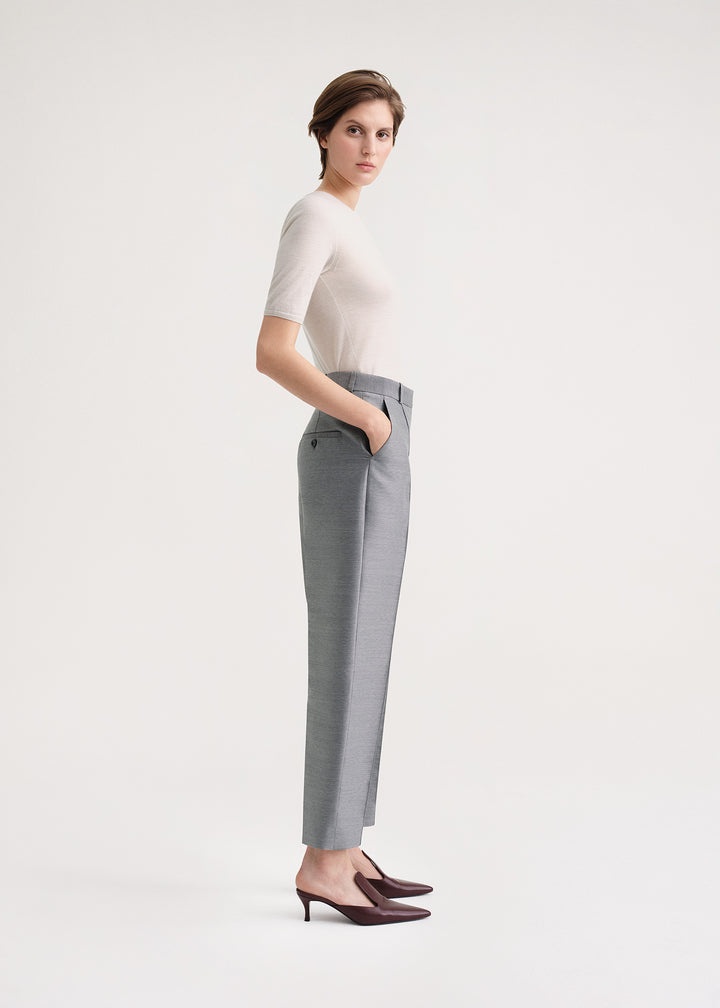 Sewn pleat evening trousers steel - 3