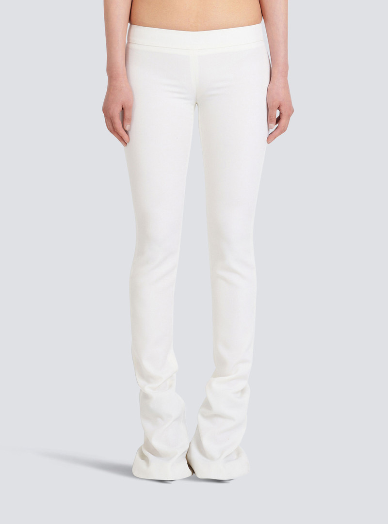 Low-rise wool bootcut pants 6