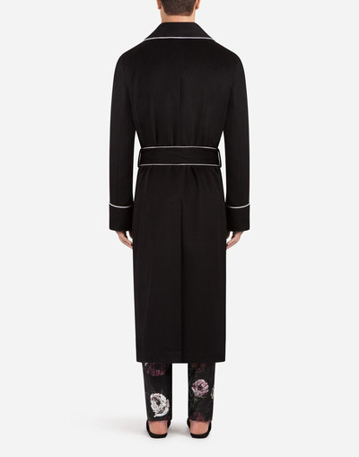 Dolce & Gabbana Cashmere coat with patch outlook