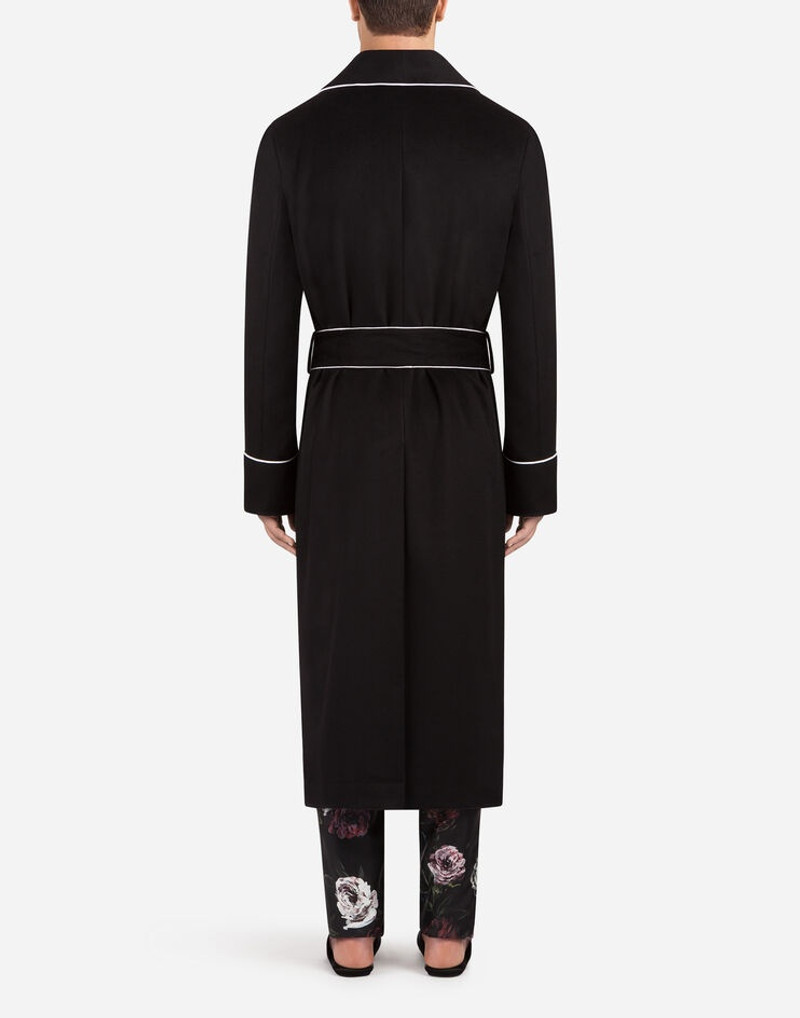 Dolce & Gabbana Cashmere coat with patch outlook