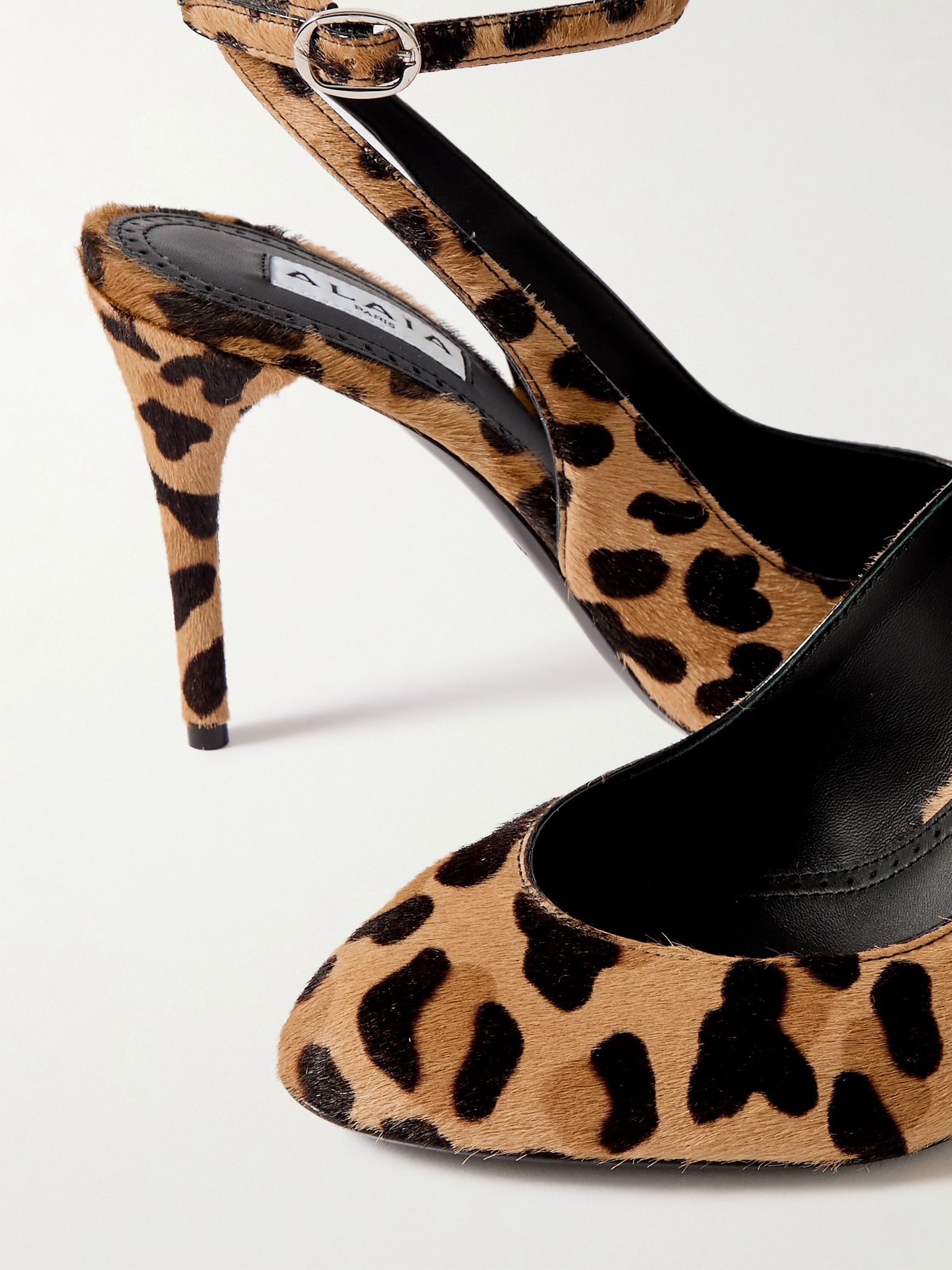 90 leopard-print calf hair pumps Leopard print - 4