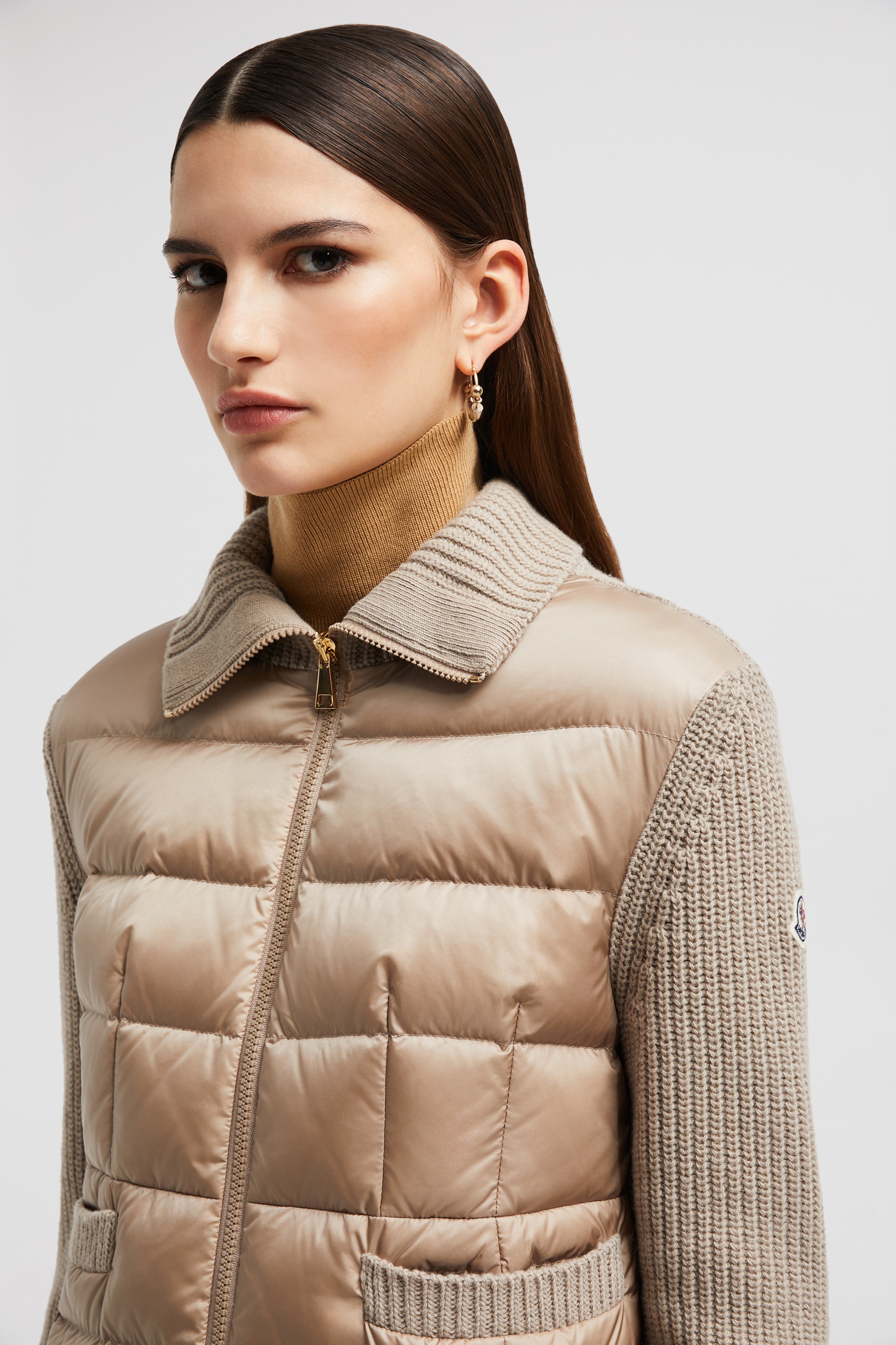 Padded Wool Zip-Up Cardigan - 4