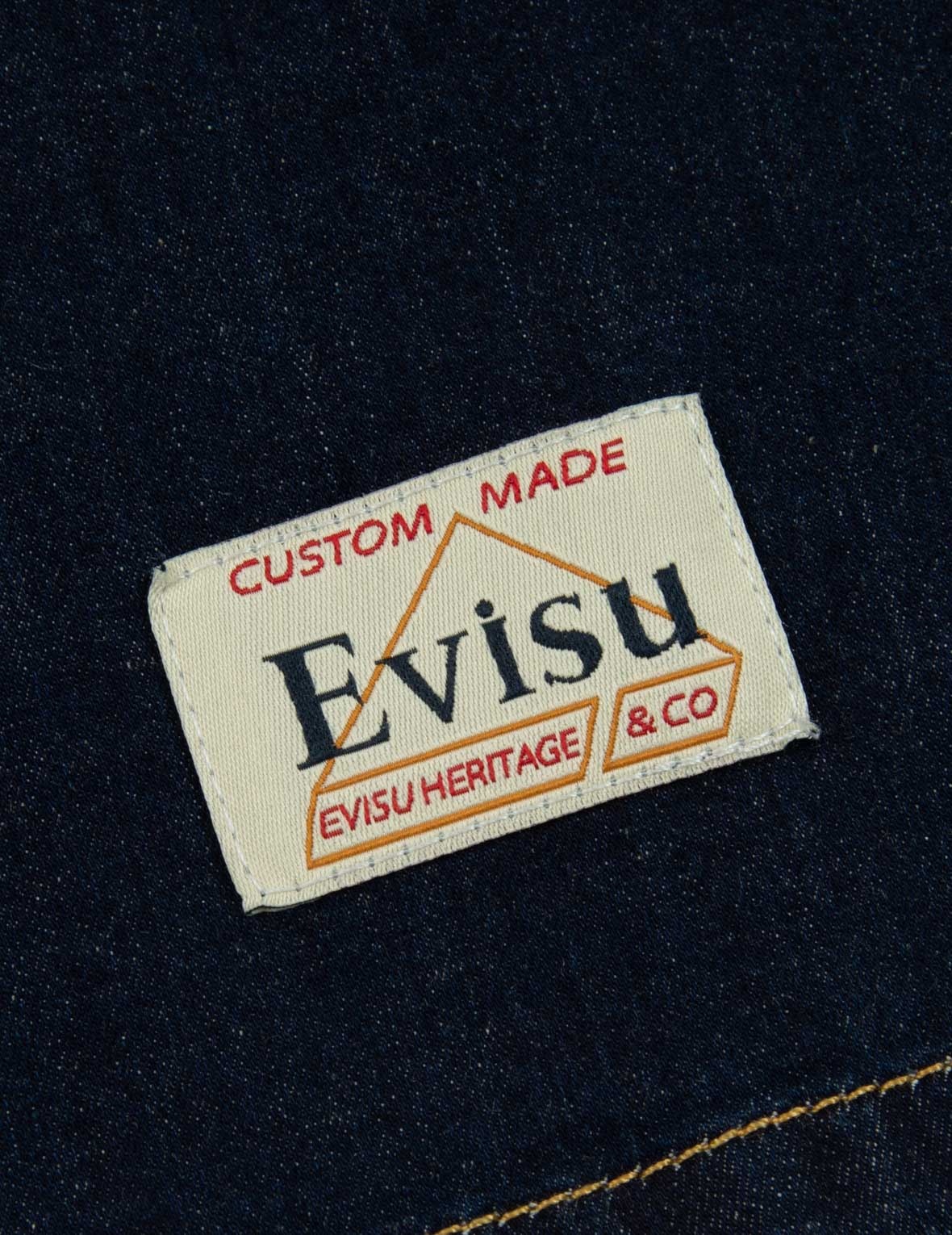 LOGO EMBROIDERY OFF-SHOULDER DENIM BLOUSE - 8