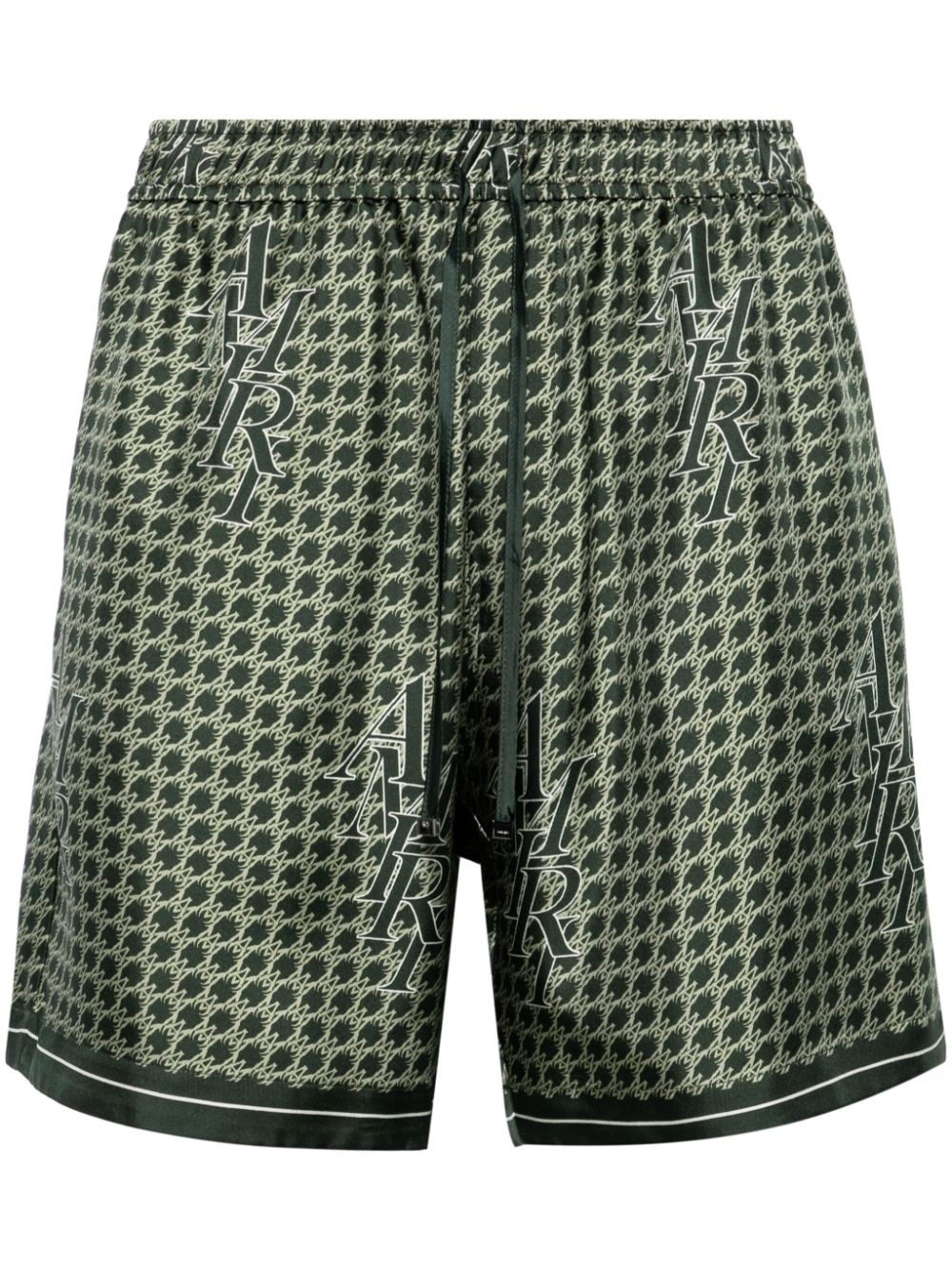 Staggered Houndstooth silk shorts - 1