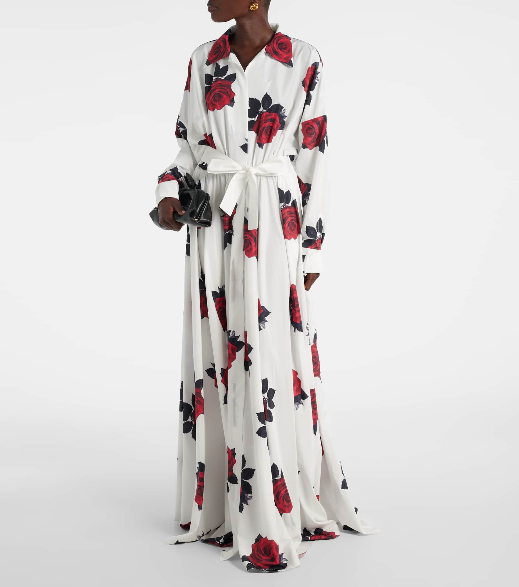 Floral belted shirt dress - 2