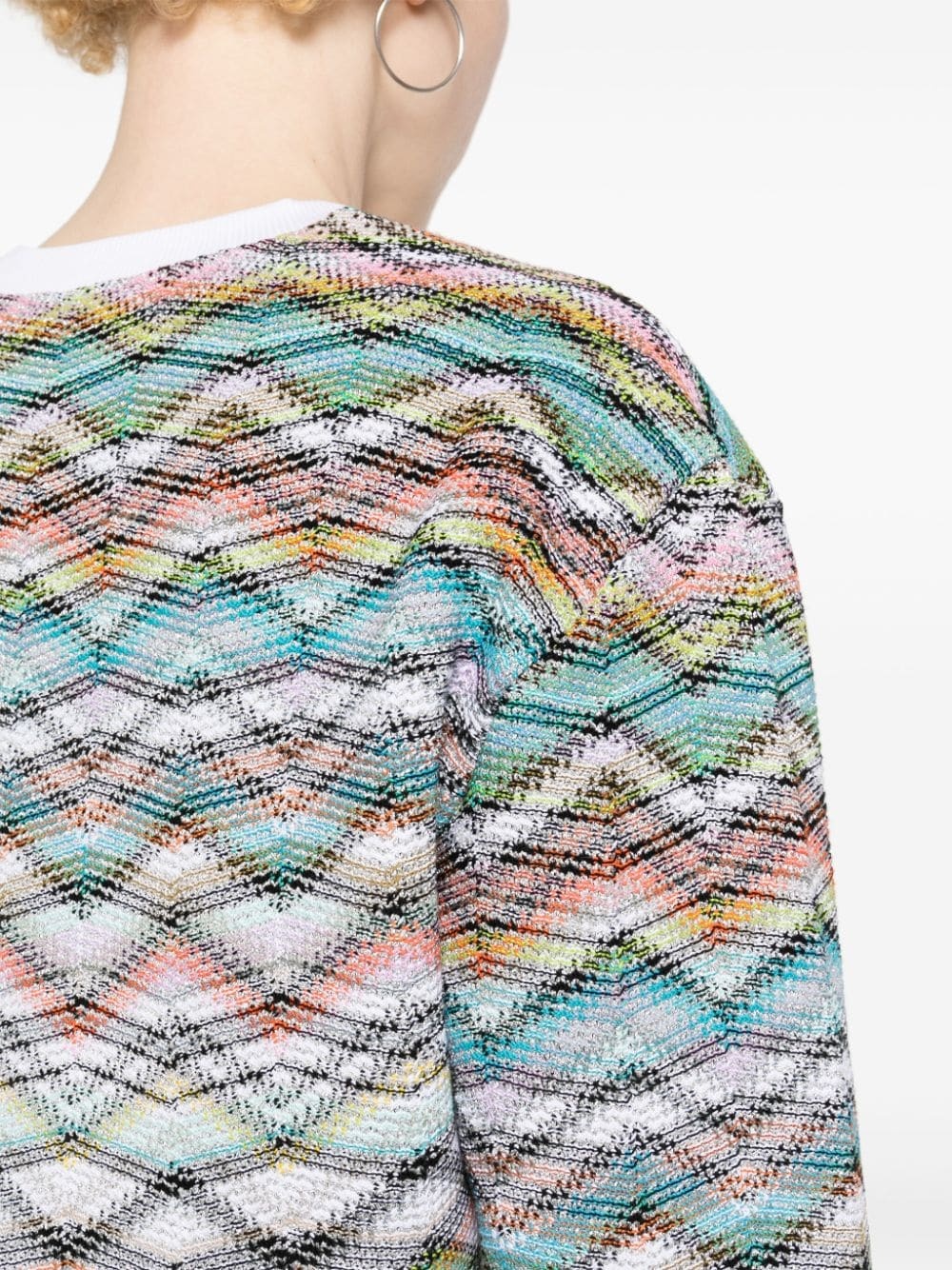 zigzag-woven sweatshirt - 5