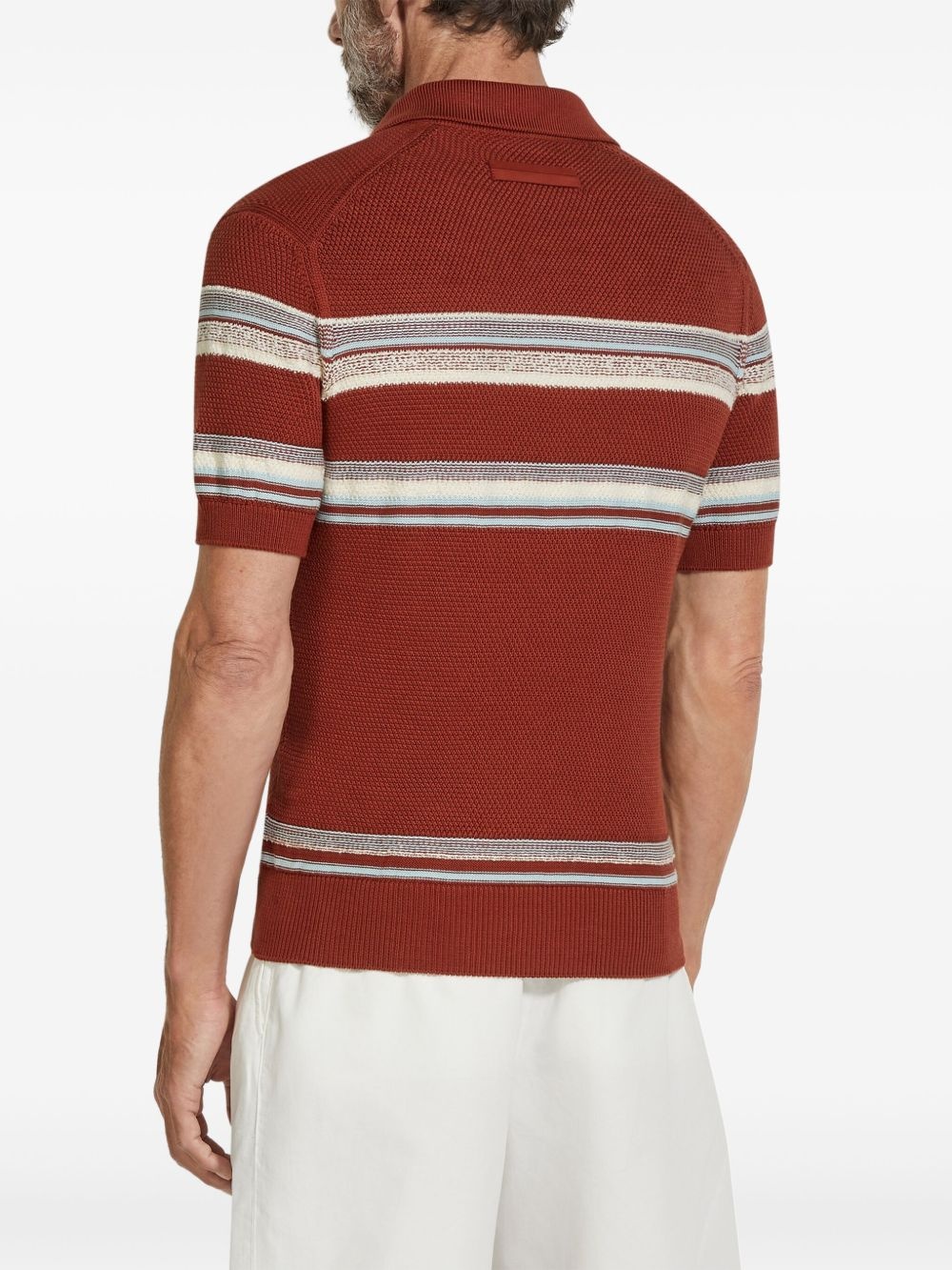 striped polo shirt - 3