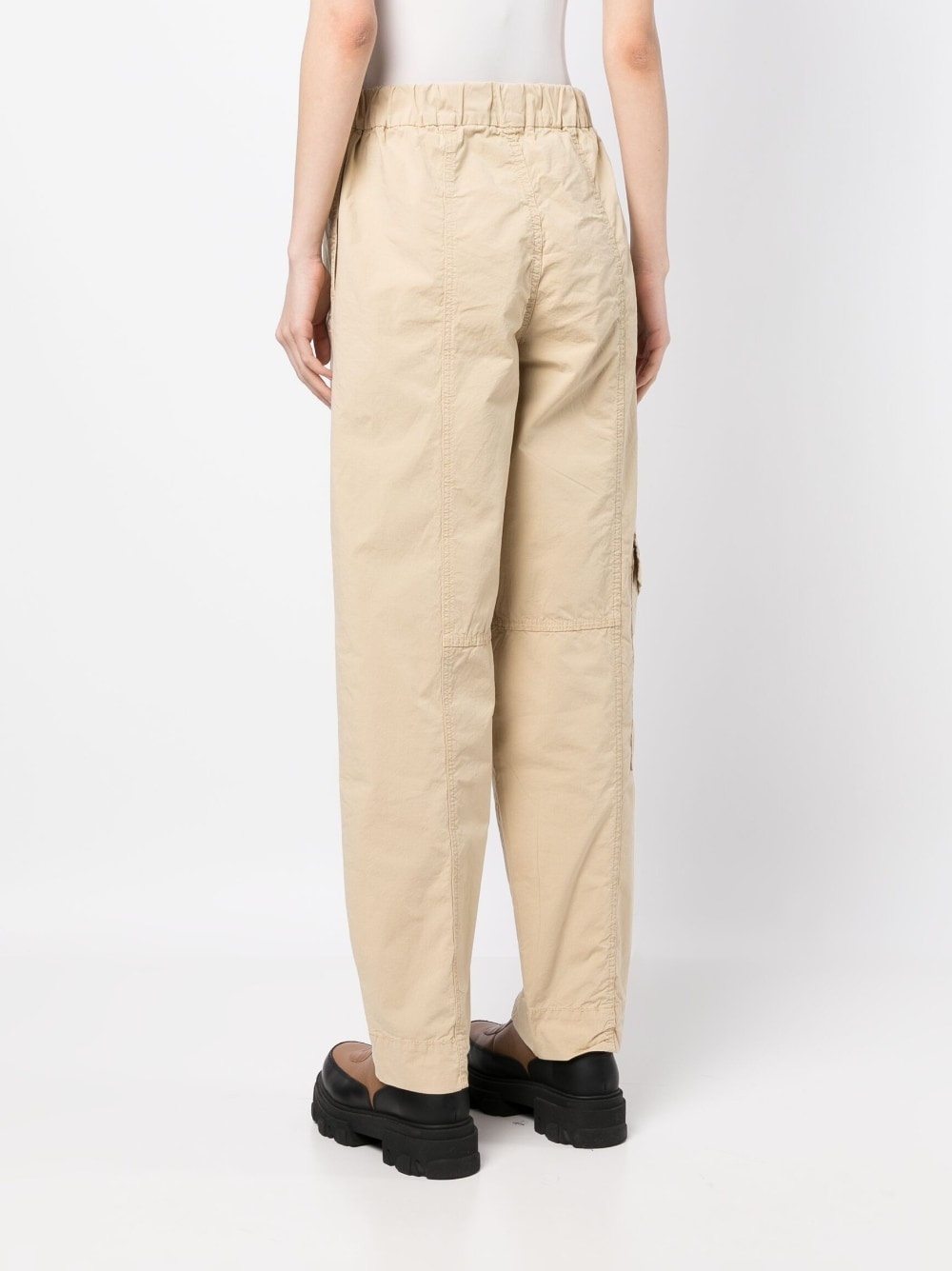 straight-leg organic cotton trousers - 4