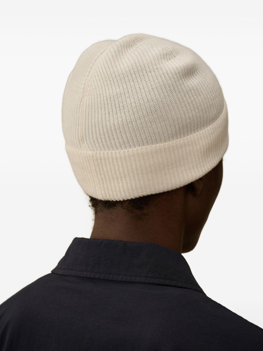 ribbed-wool logo-patch beanie hat - 3