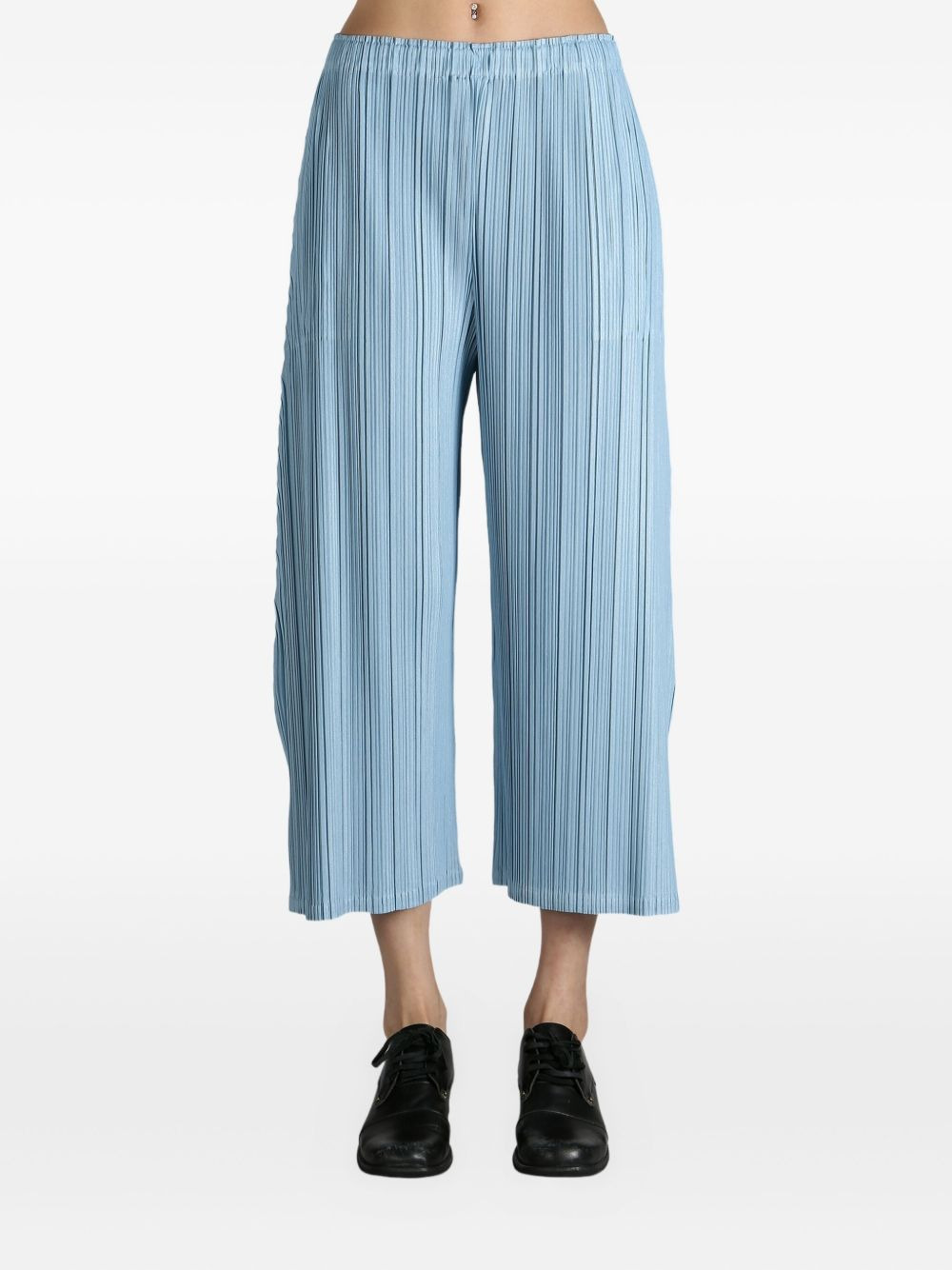 pleated wide-leg trousers - 2