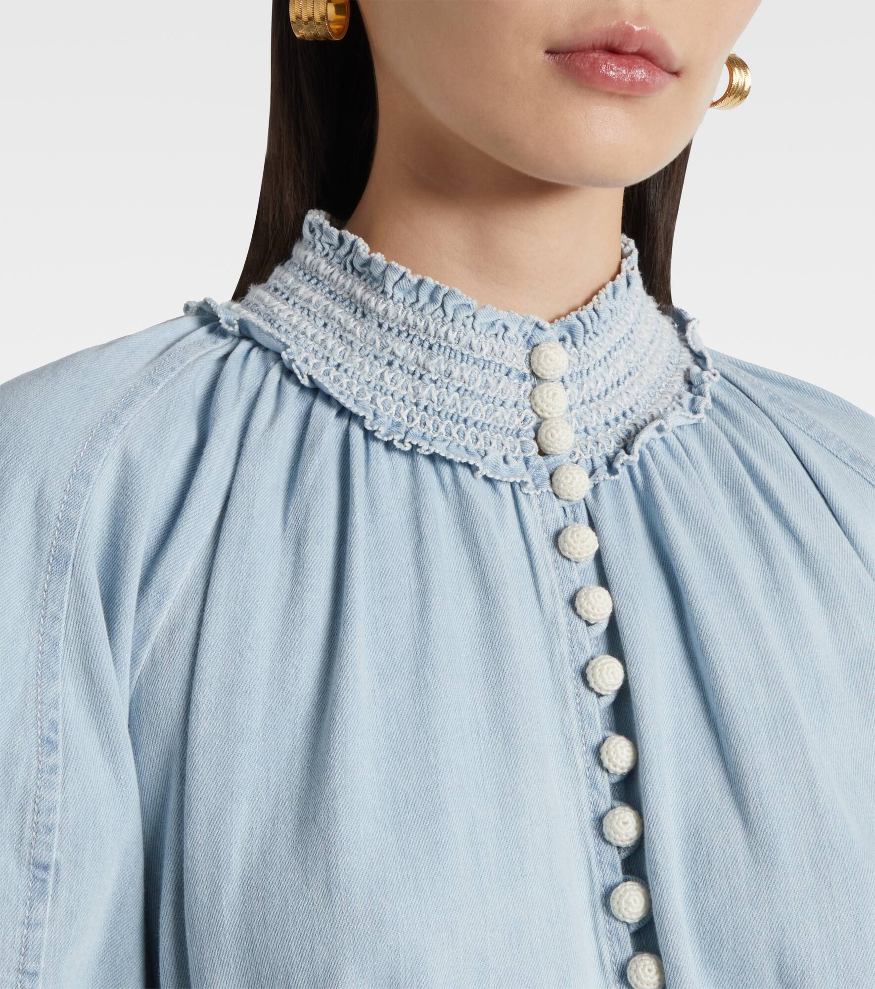 Ascension ruffled denim minidress - 4