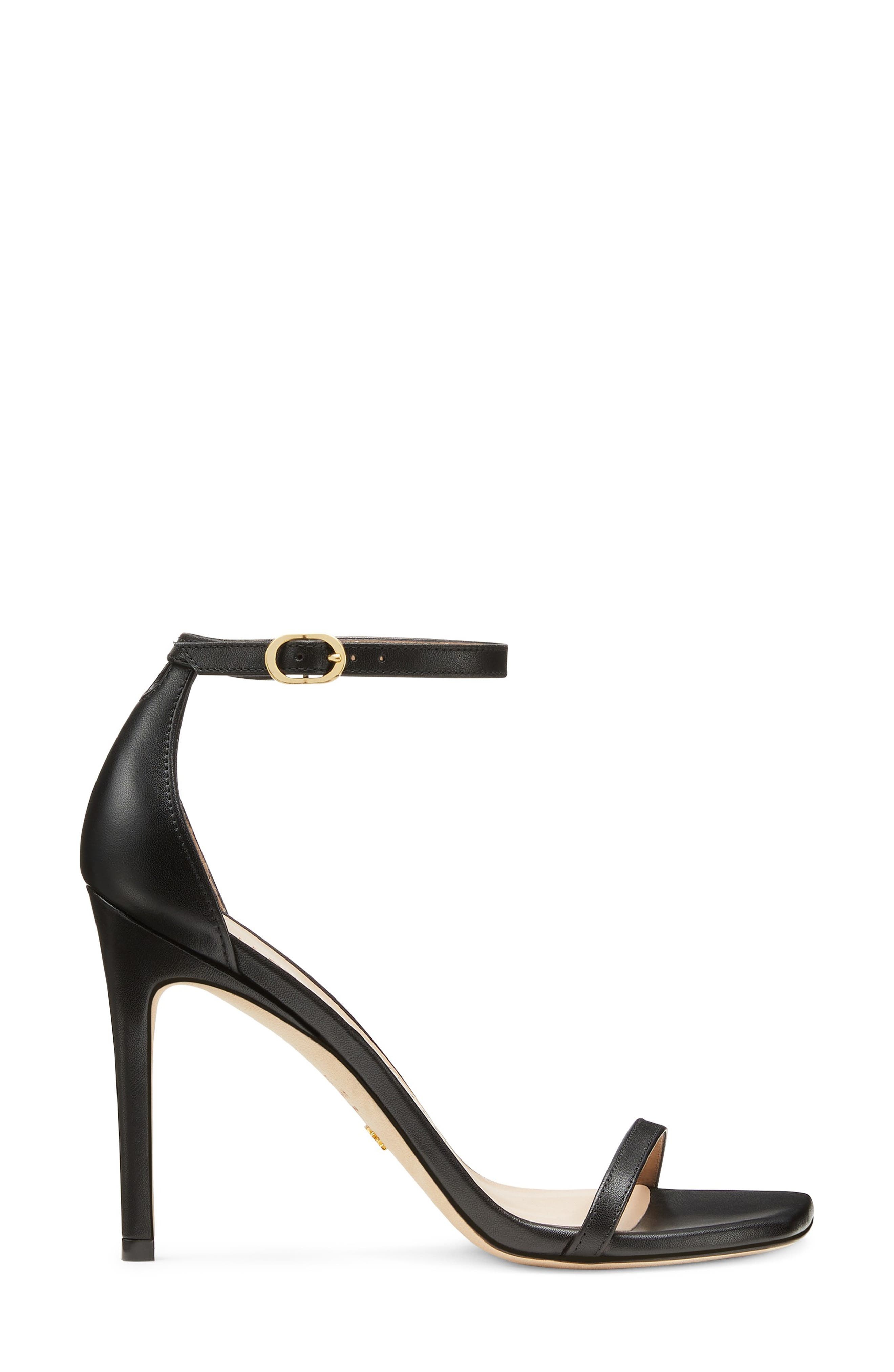 Stuart Weitzman Nudistcurve Ankle Strap Sandal in Black at Nordstrom, Size 5 - 4