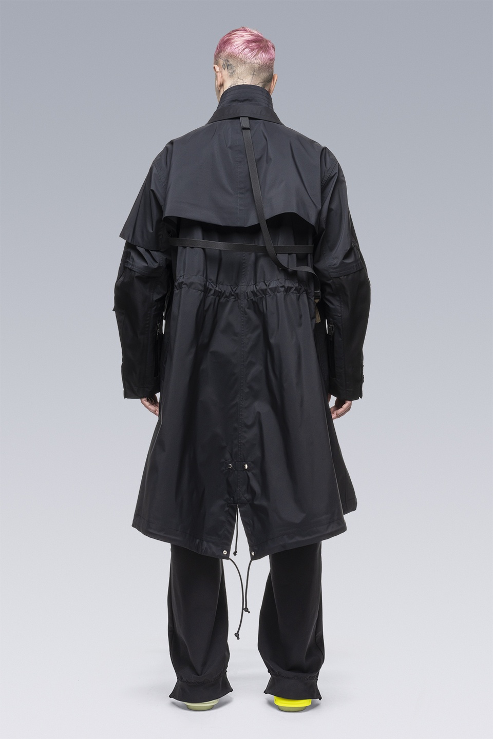 SAC-J2760 sacai / ACRONYM Trench Coat Black - 4