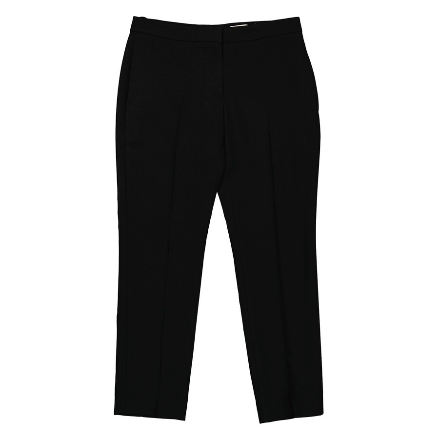 Alexander Mcqueen Black Wool And Silk Blend Crop Trousers - 4