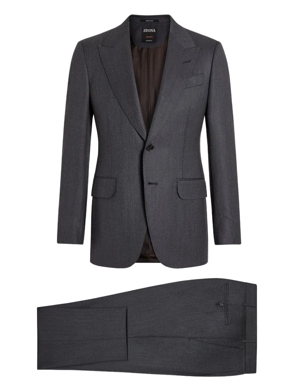 single-breasted wool suit - 1