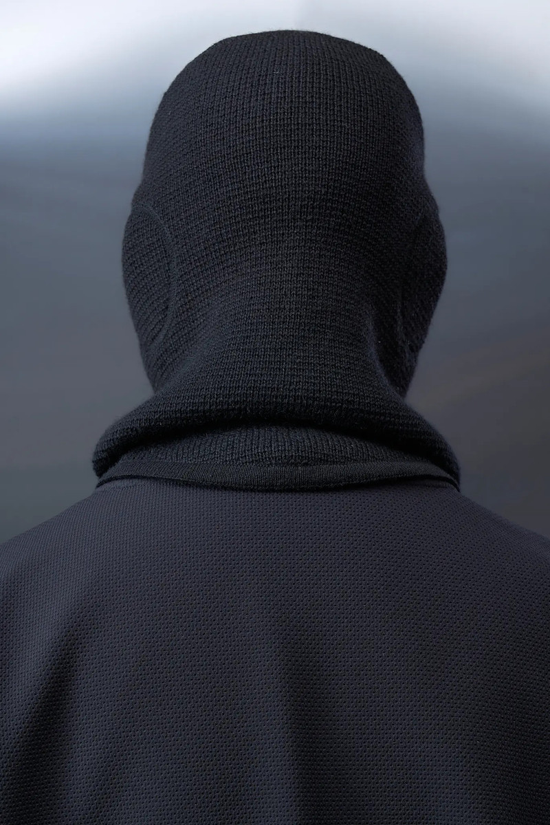 BK2-AK Zippered Baby Llama Balaclava Black 7