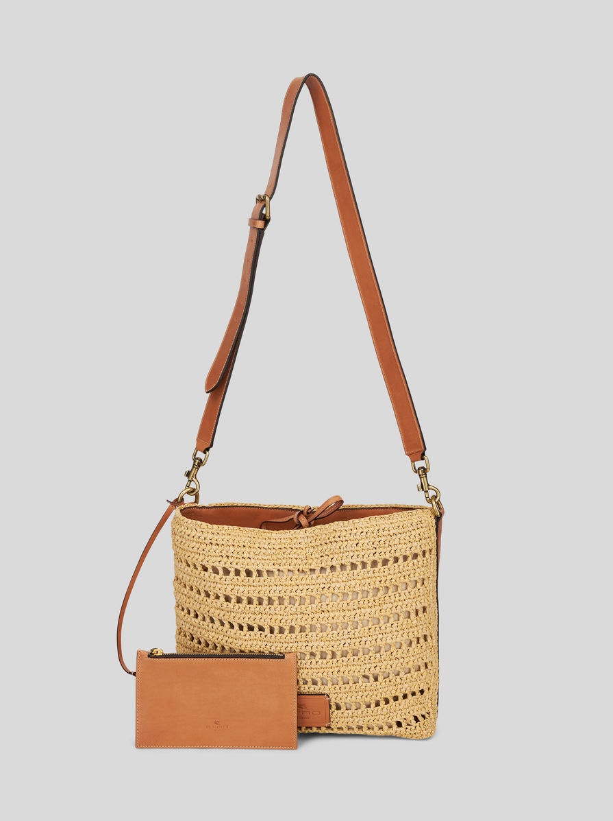 SHOULDER BAG IN PERFORATED RAFFIA - 2