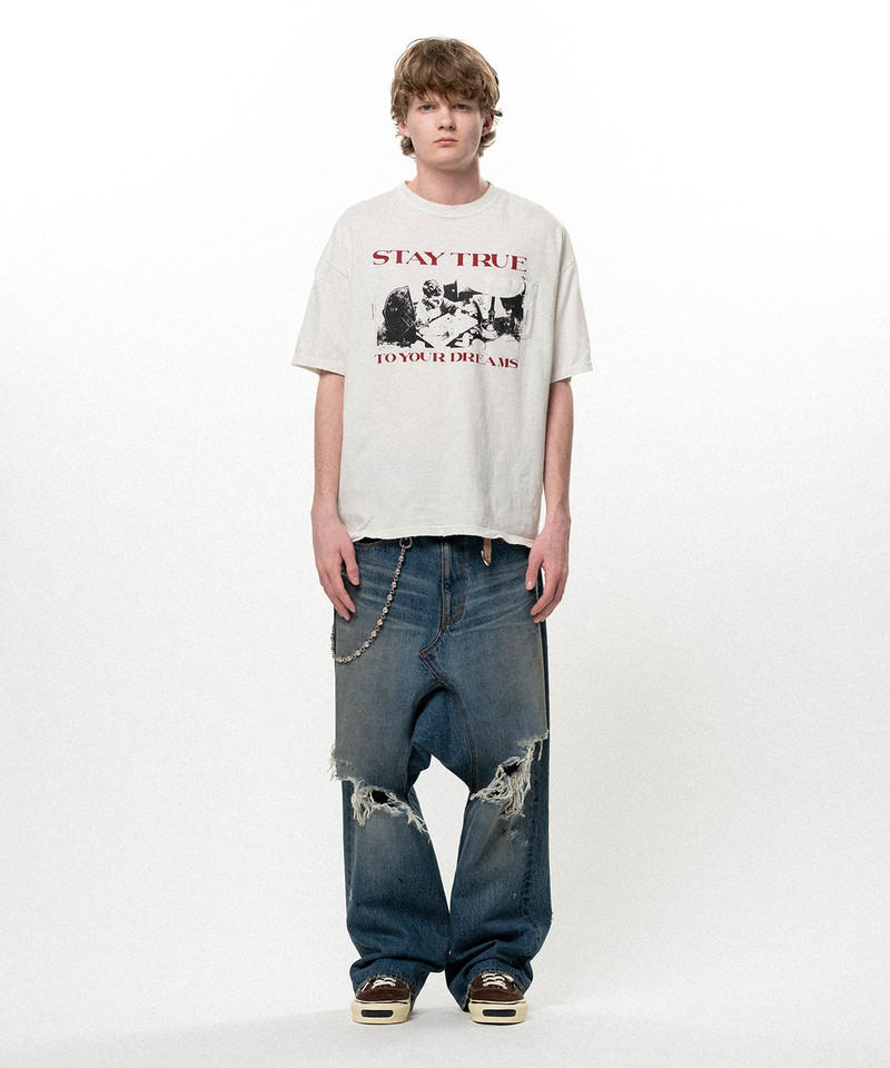 Distressed Sarouel Denim Pants 8