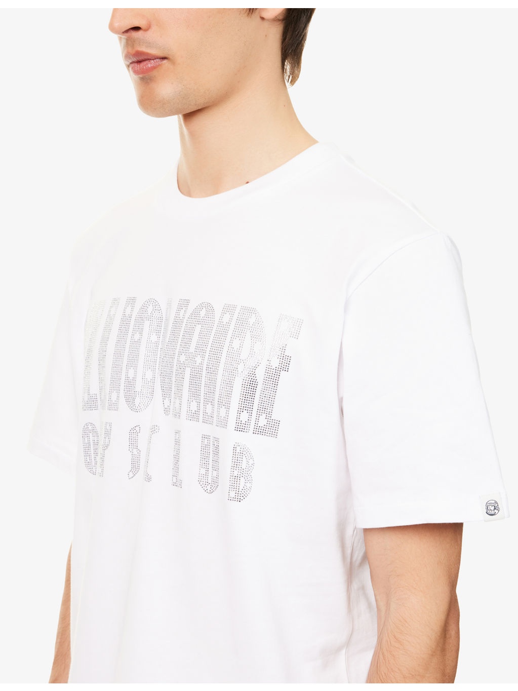 Rhinestone Logo Cotton T-shirt - 5