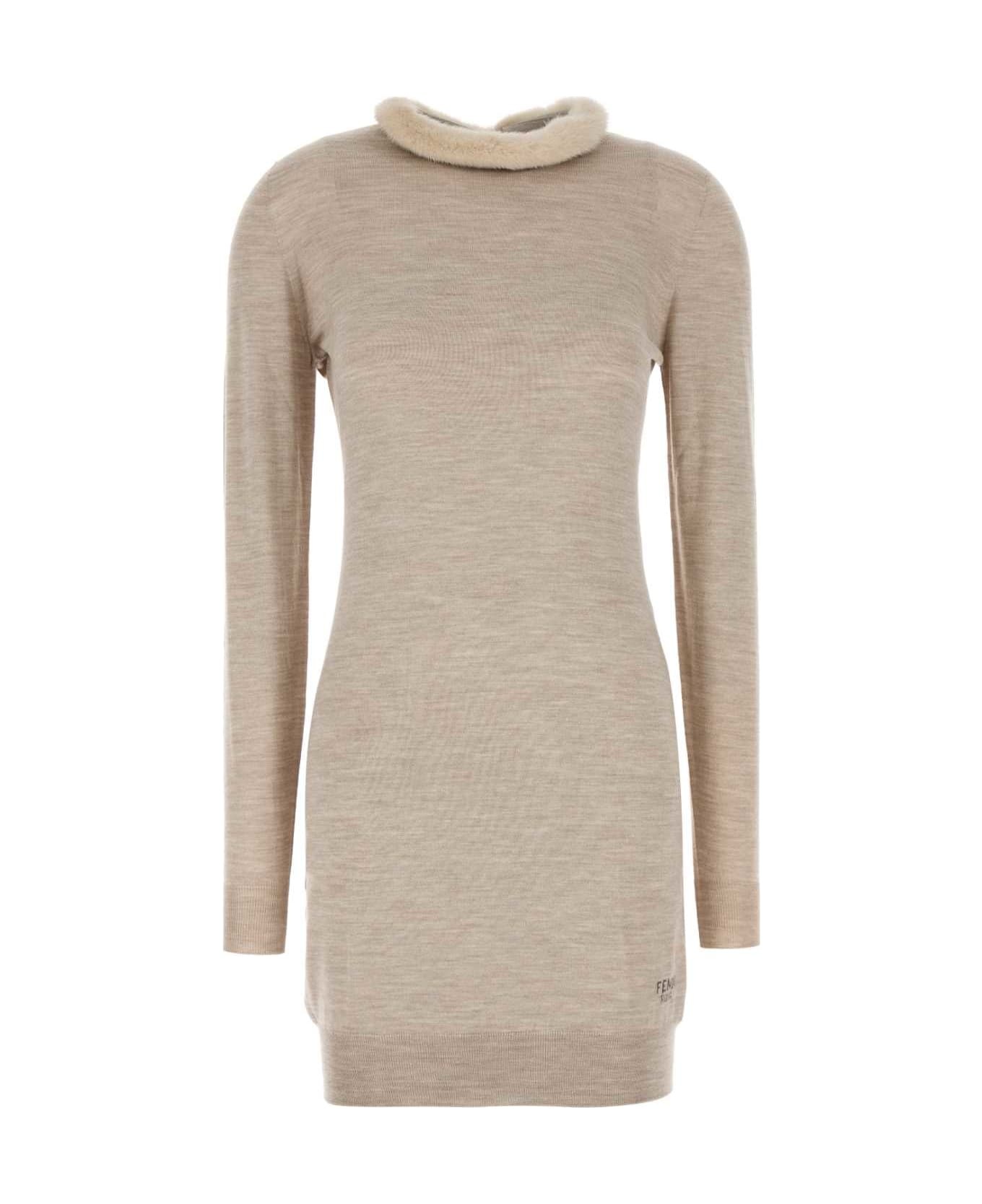 ワンピース FENDI CAPPUCCINO WOOL BLEND DRESS FENDI Cappuccino Wool Blend Mini Dress | italist | REVERSIBLE
