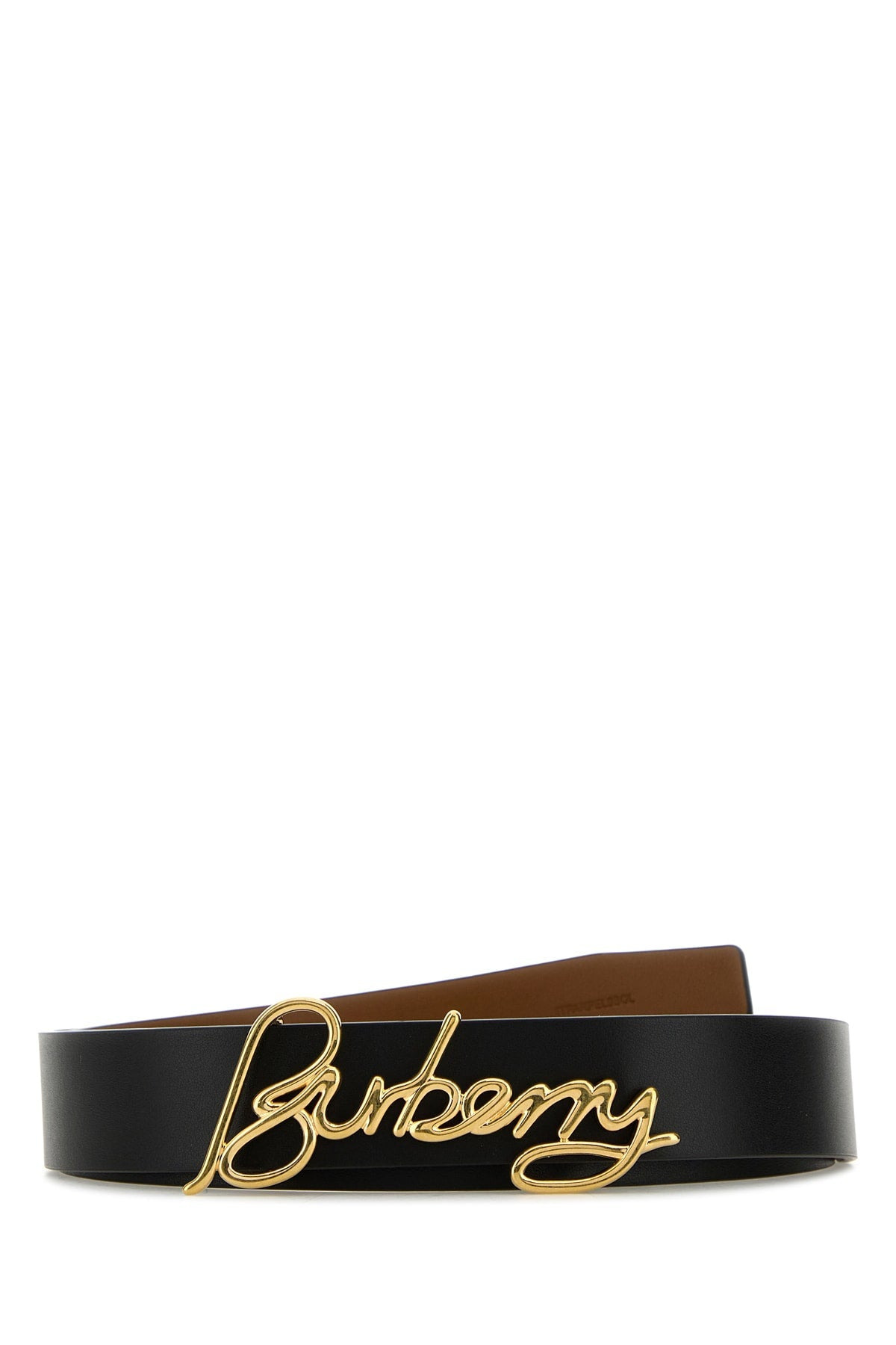 Burberry Women Black Leather Reversible Burberry Belt - 1