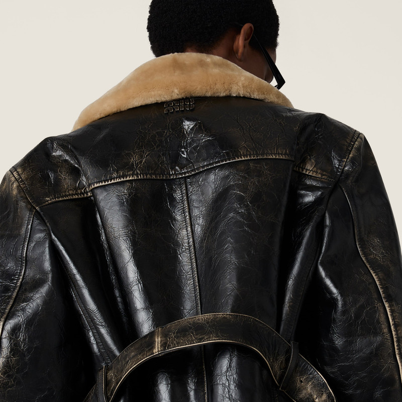 Calf leather caban jacket 6