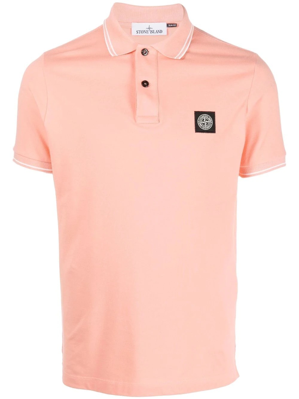 Compass-patch polo shirt - 1