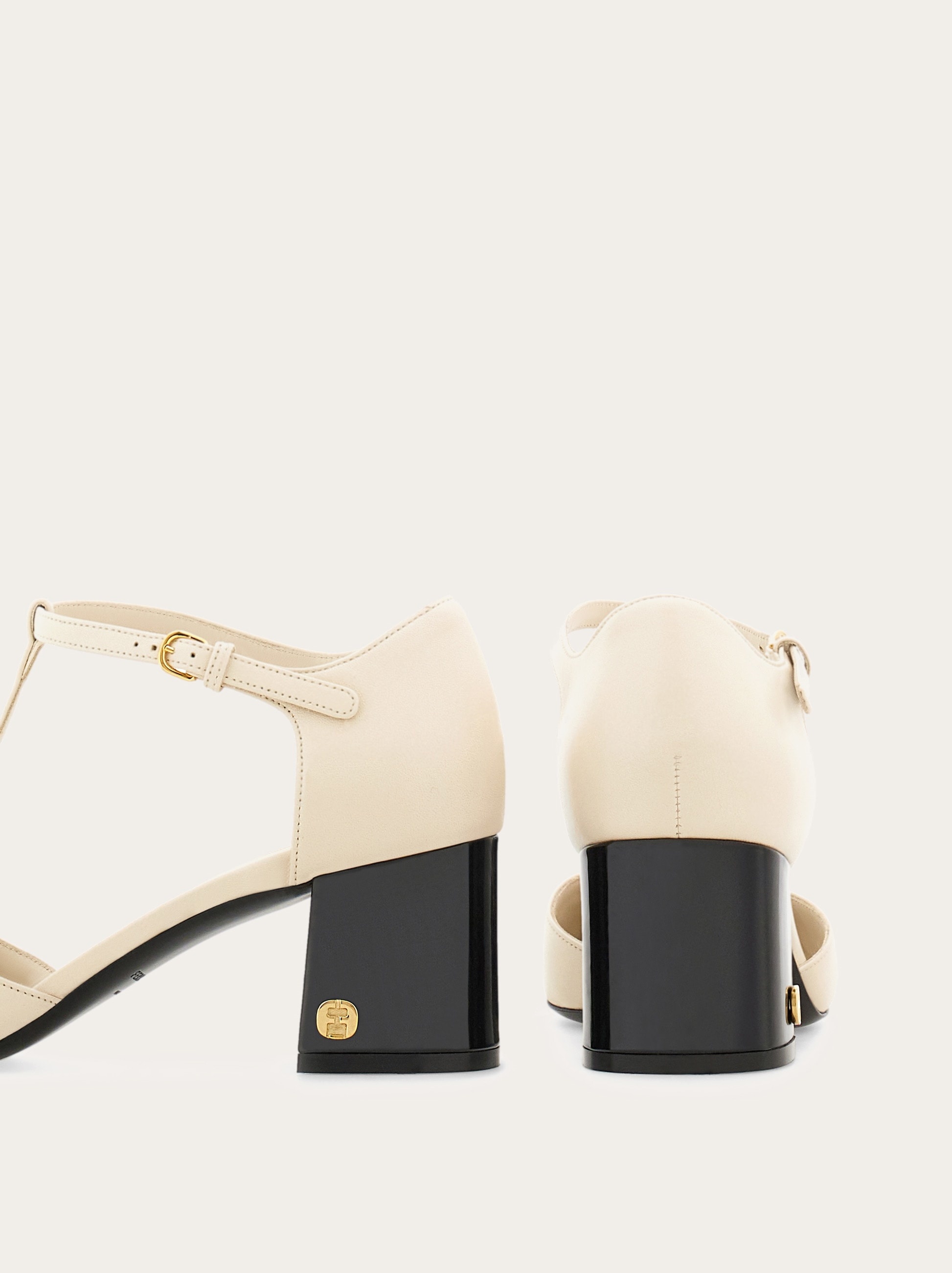 Chunky heel T-strap pump - 7