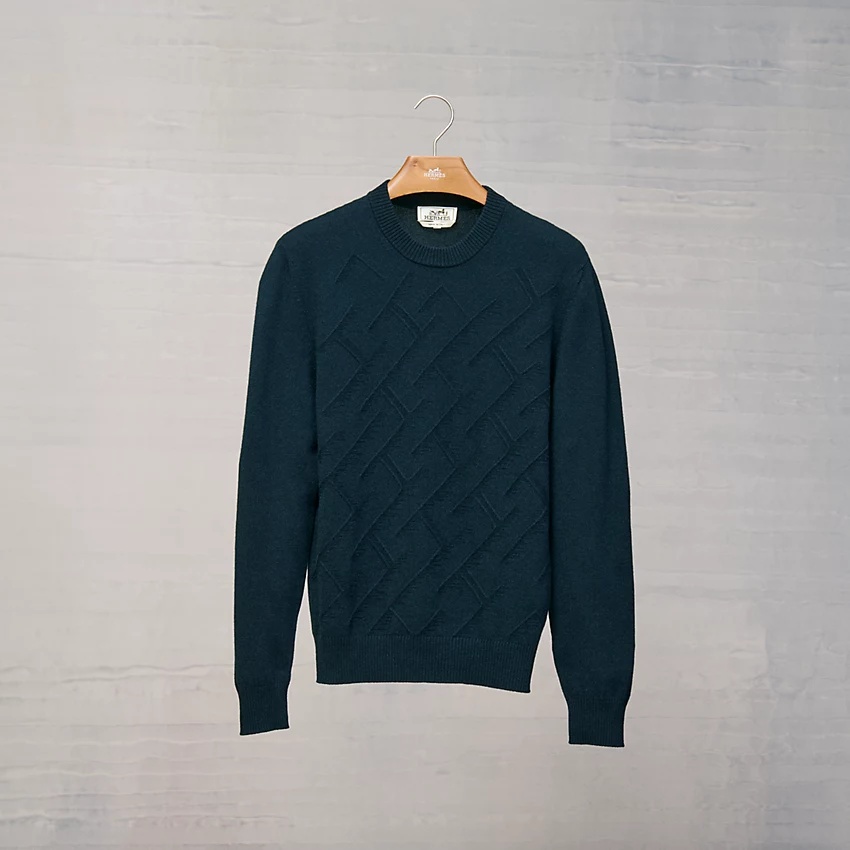 "Jeux de points H en Biais" crewneck sweater - 4